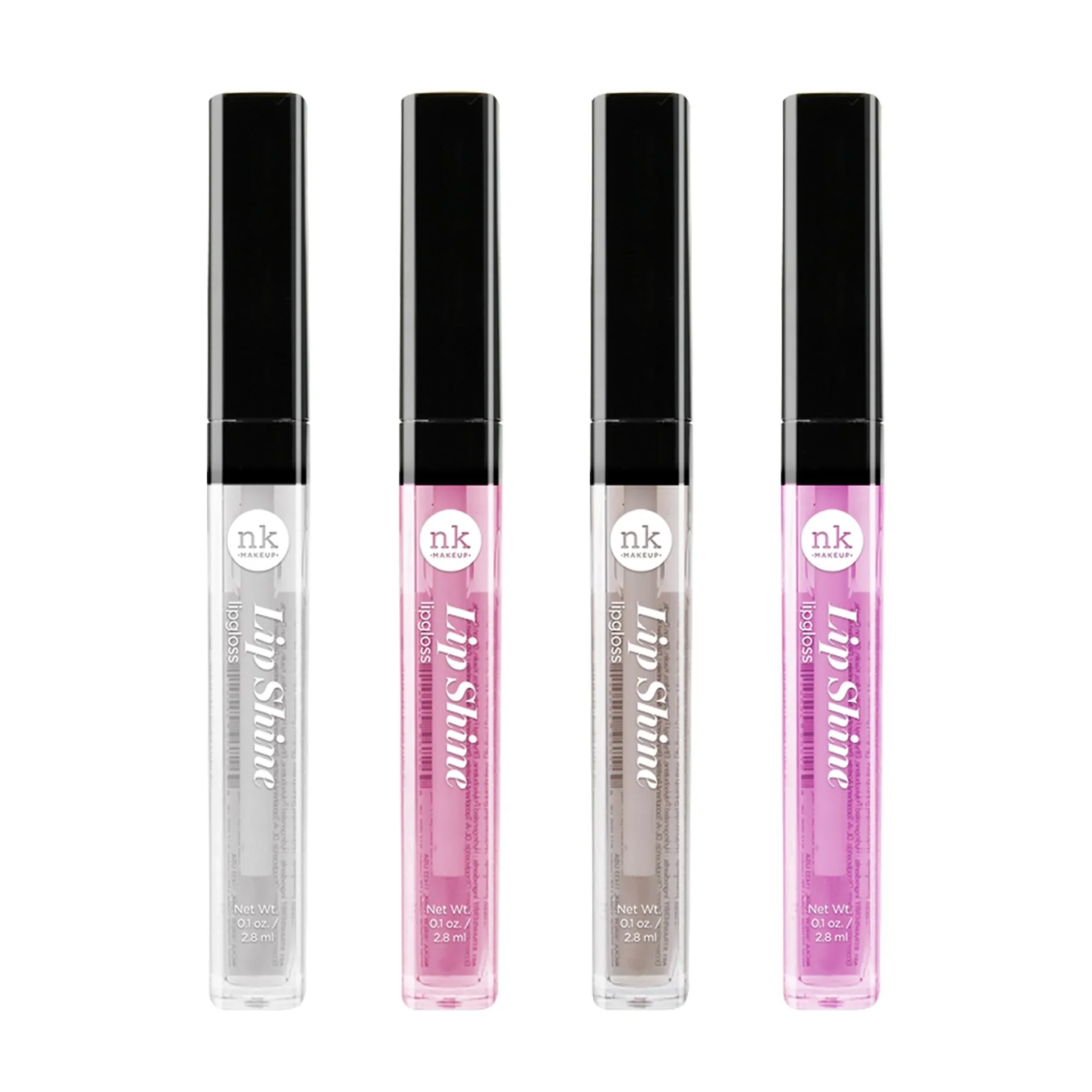 Unique NICKA K NEW YORK Lip Shine Cosmetics vibrant colors bright colors shining lips lip shine long lasting Multi Pack Colors AMZ272 Lightweight