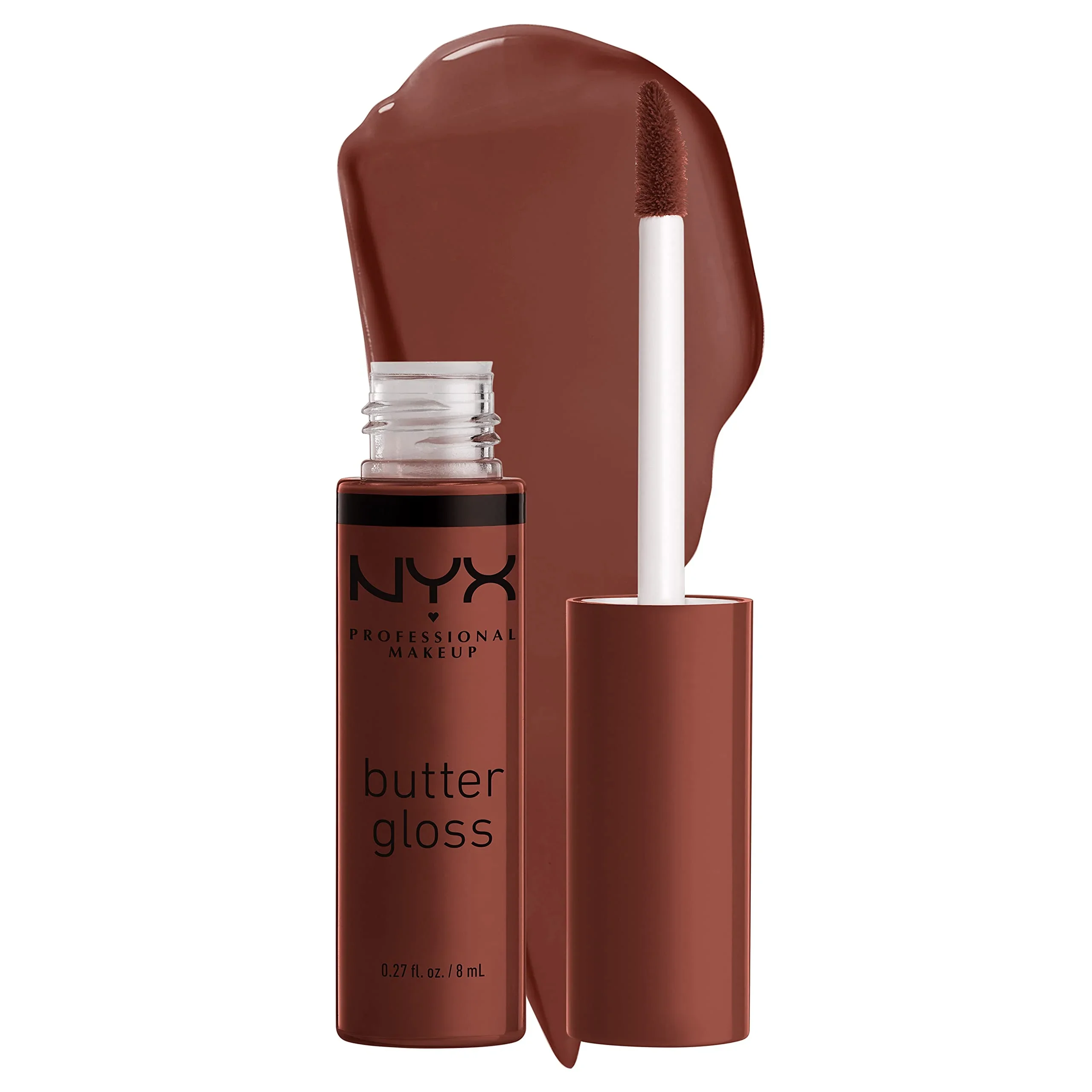 Consistent NYX PROFESSIONAL MAKEUP Butter Gloss Brown Sugar Non-Sticky Lip Gloss - Brownie Drip Deep Brown Selected