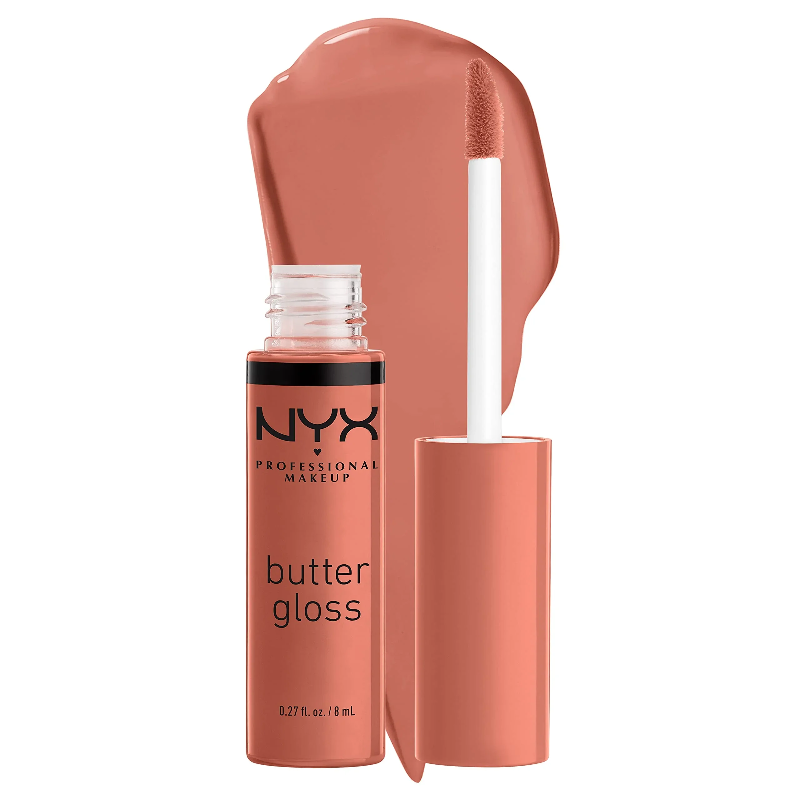 Selected NYX PROFESSIONAL MAKEUP Butter Gloss Brown Sugar Non-Sticky Lip Gloss - Sugar High Peachy Light Nude Consistent