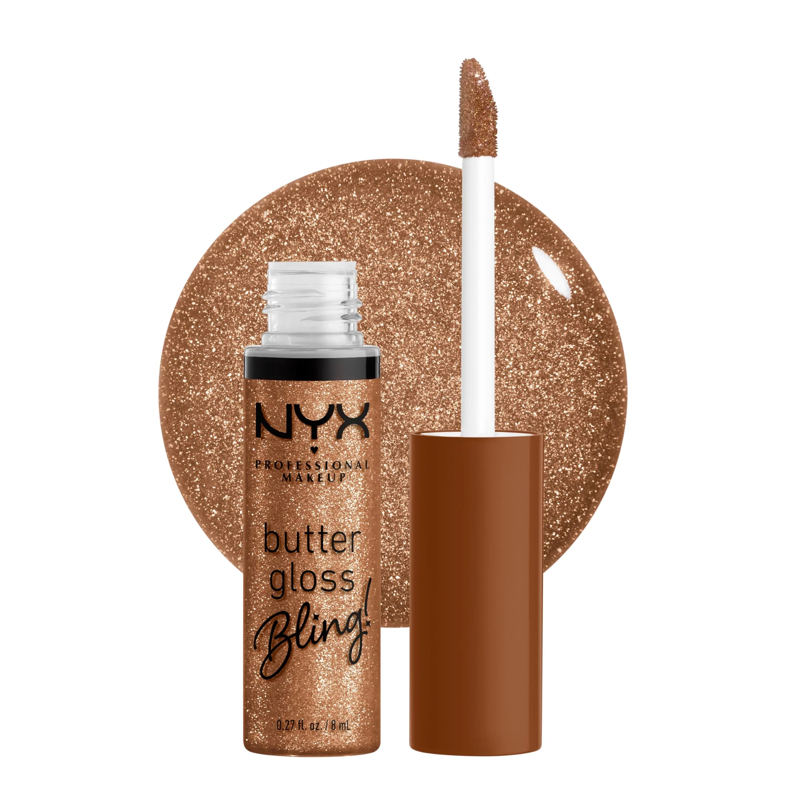 Innovative NYX PROFESSIONAL MAKEUP Butter Gloss Bling Lip Gloss Non Sticky and Shiny Vegan Lip Makeup - Pay Me In Gold Breathable