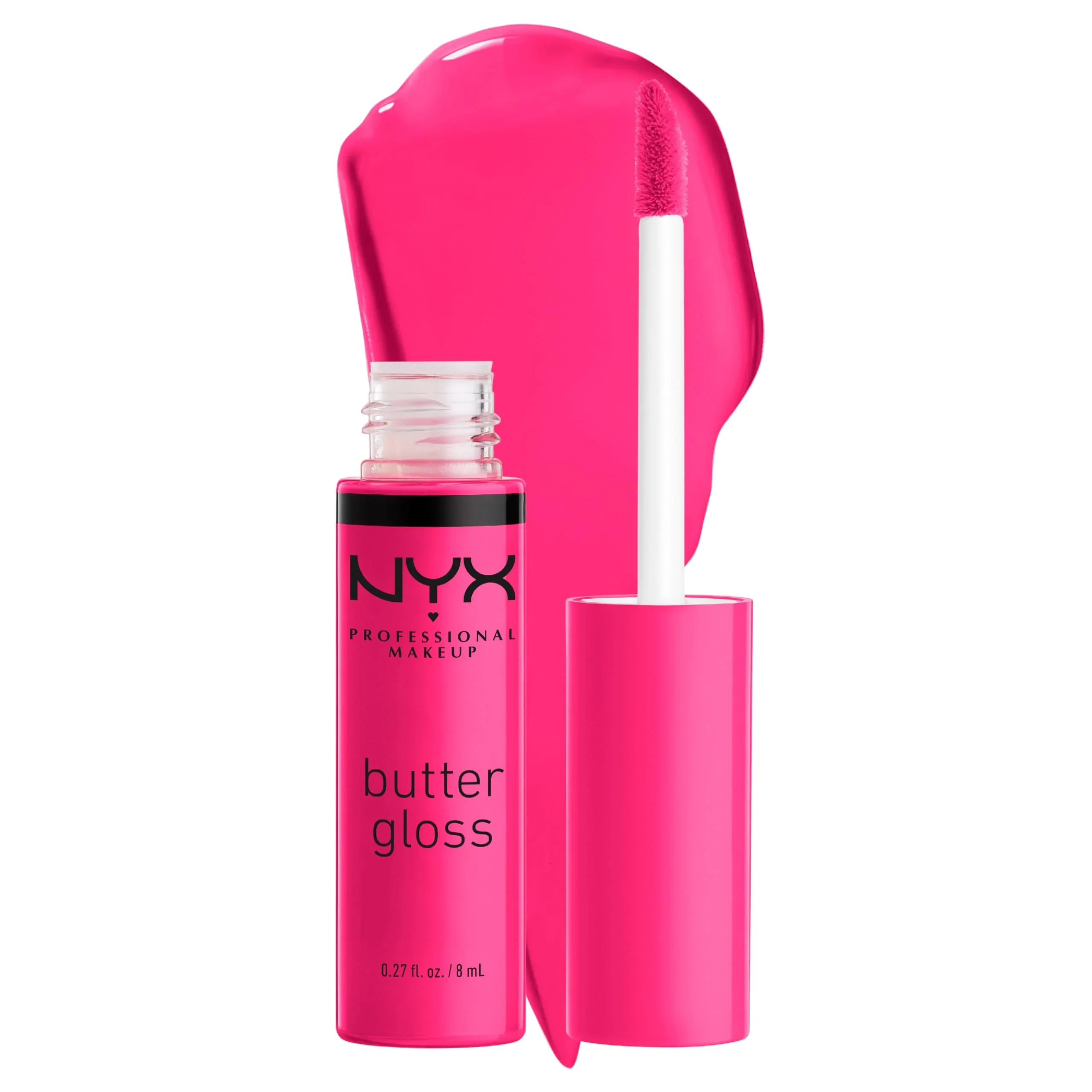 Reusable NYX PROFESSIONAL MAKEUP Butter Gloss Non-Sticky Lip Gloss - Summer Fruit Hot Pink Elite
