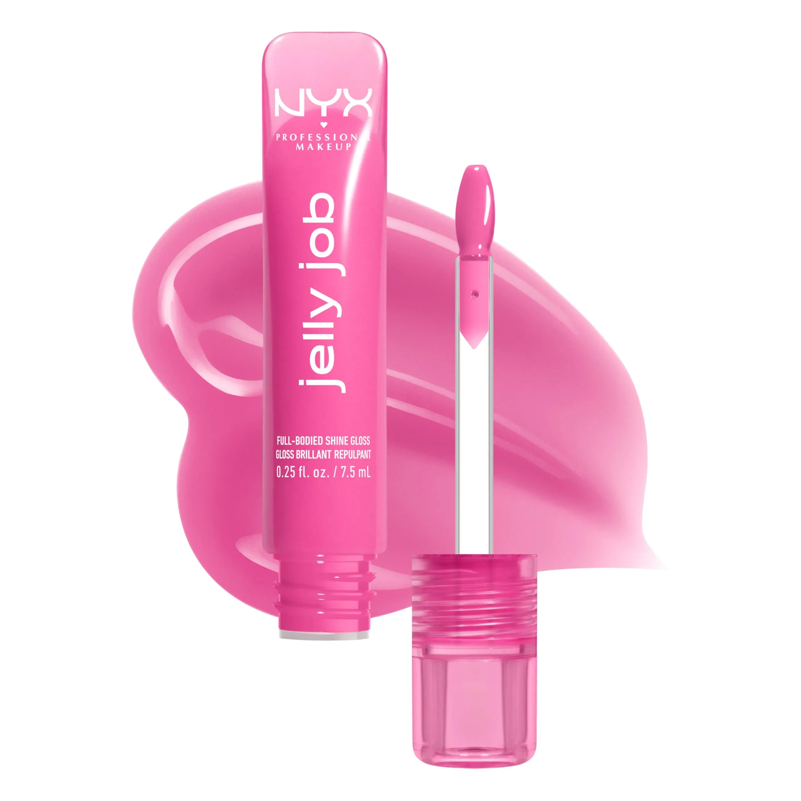 Selected NYX PROFESSIONAL MAKEUP Jelly Job Lip Gloss Lip Tint Gloss with Full-Bodied Smoothing and Hyper-Glossy Shine - Jelly Icing Icy Lilac Official
