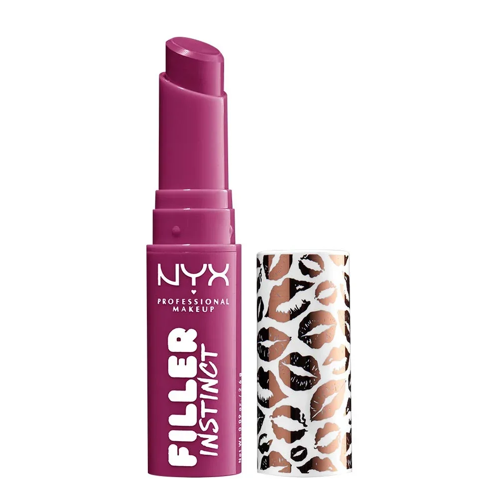 Reusable NYX PROFESSIONAL MAKEUP Filler Instinct Plumping Lip Color Lip Balm - Bitten Pout Berry Red Environmentally Friendly