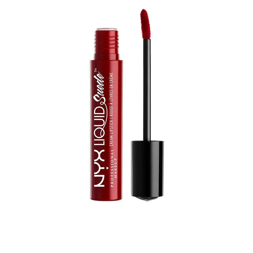Elite NYX PROFESSIONAL MAKEUP Liquid Suede Cream Lipstick - Cherry Skies Deep Wine Red Reusable