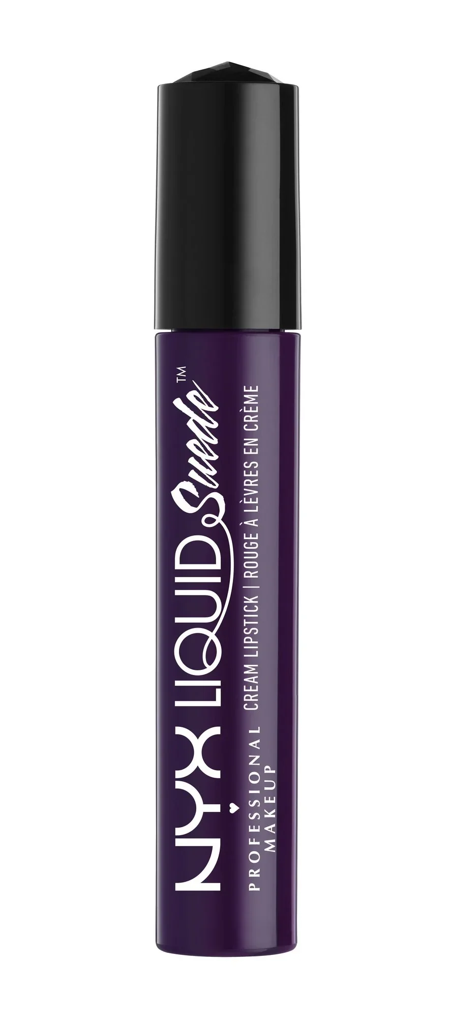 Modern NYX PROFESSIONAL MAKEUP Liquid Suede Cream Lipstick - Oh Put it On Deep Dark Purple Contemporary