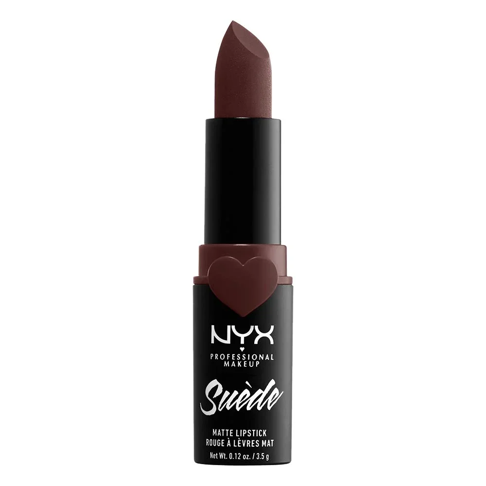 Authentic NYX PROFESSIONAL MAKEUP Suede Matte Lipstick Vegan Formula - Cold Brew True Brown Soft
