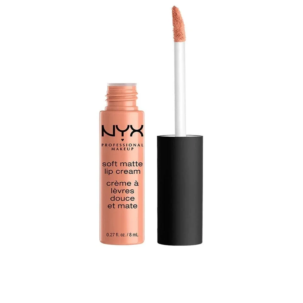 Green NYX PROFESSIONAL MAKEUP Soft Matte Lip Cream Lightweight Liquid Lipstick - Athens Matte Peach Beige Premium