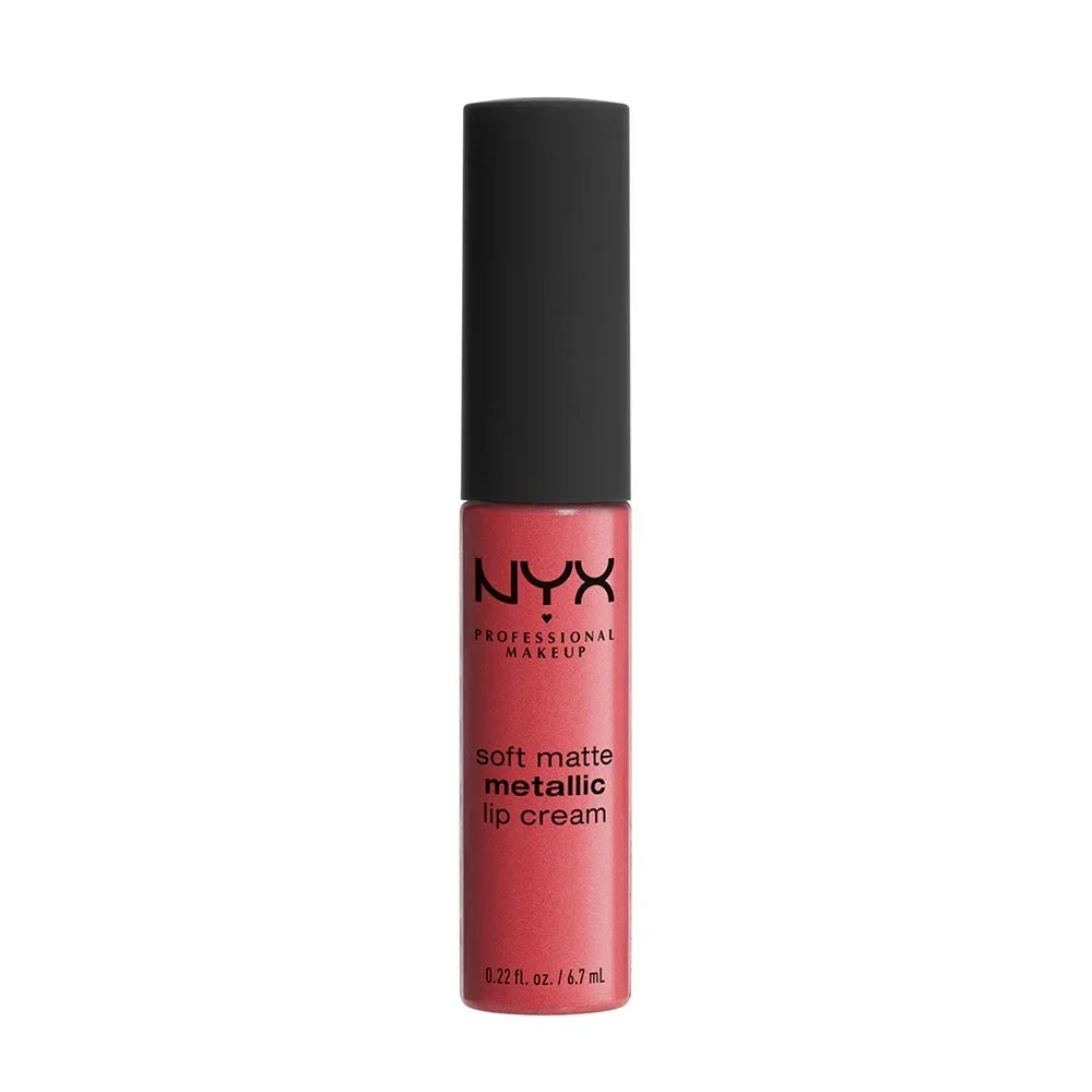 First-Class NYX PROFESSIONAL MAKEUP Soft Matte Metallic Lip Cream Liquid Lipstick - Manila Coral With Pink Undertone Fine Crafted