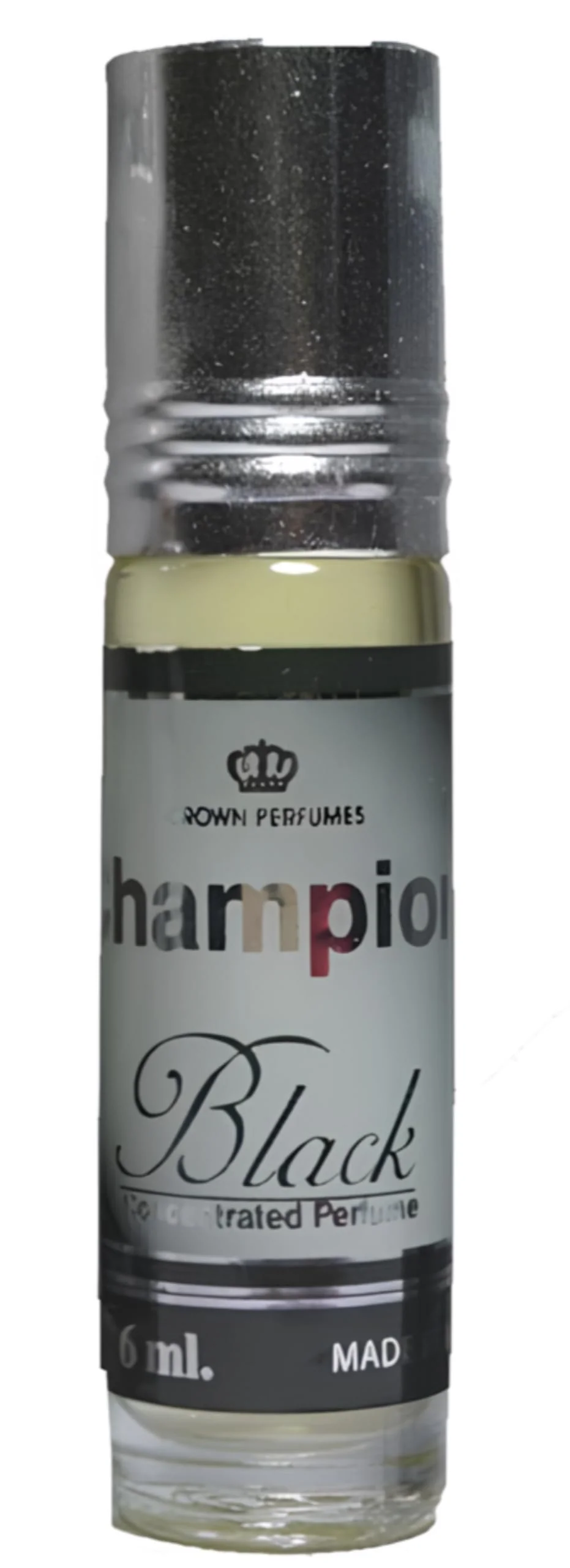 Modern Al Rehab Champion Black - Floral Tobacco Woody Musky - Concentrated Perfume Oil Rollerball for Men 0.2 Ounce 6ml Solid