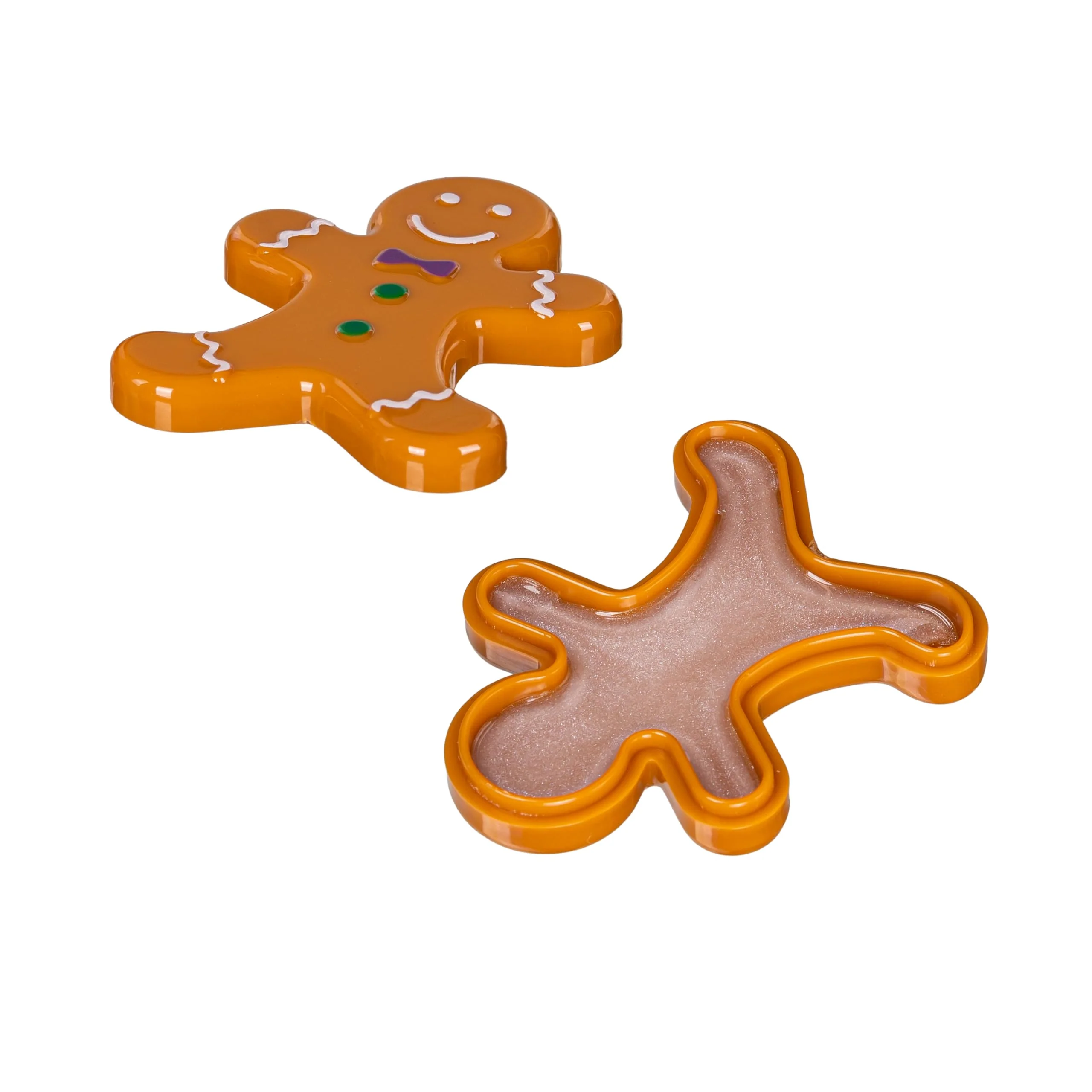Traditional ASHLEY GIFTS Gingerbread Man Lip Gloss Vanilla Assortments of 4 Display Jar High-Quality