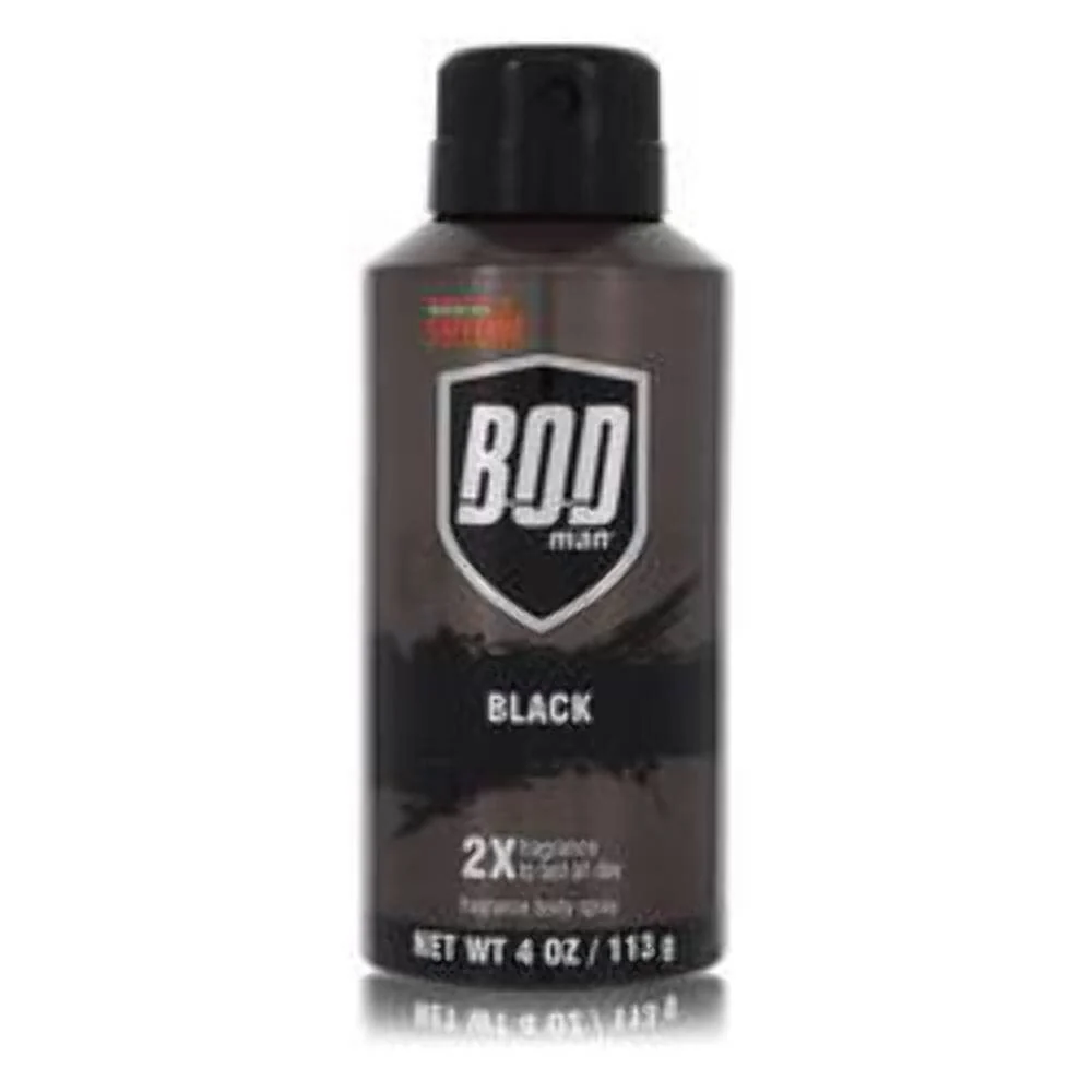 Long-Lasting Bod Man Black by Parfums De Coeur Body Spray 4 oz for Men Sustainable