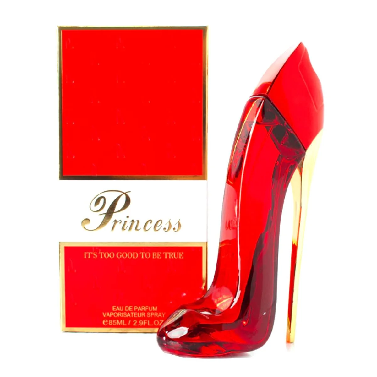 Original Design EBC Perfume Red Princess High Heels for Women Perfume 85ml Eau De Parfum Vaporisateur Spray Froral Rose Vanila Oil From France Efficient