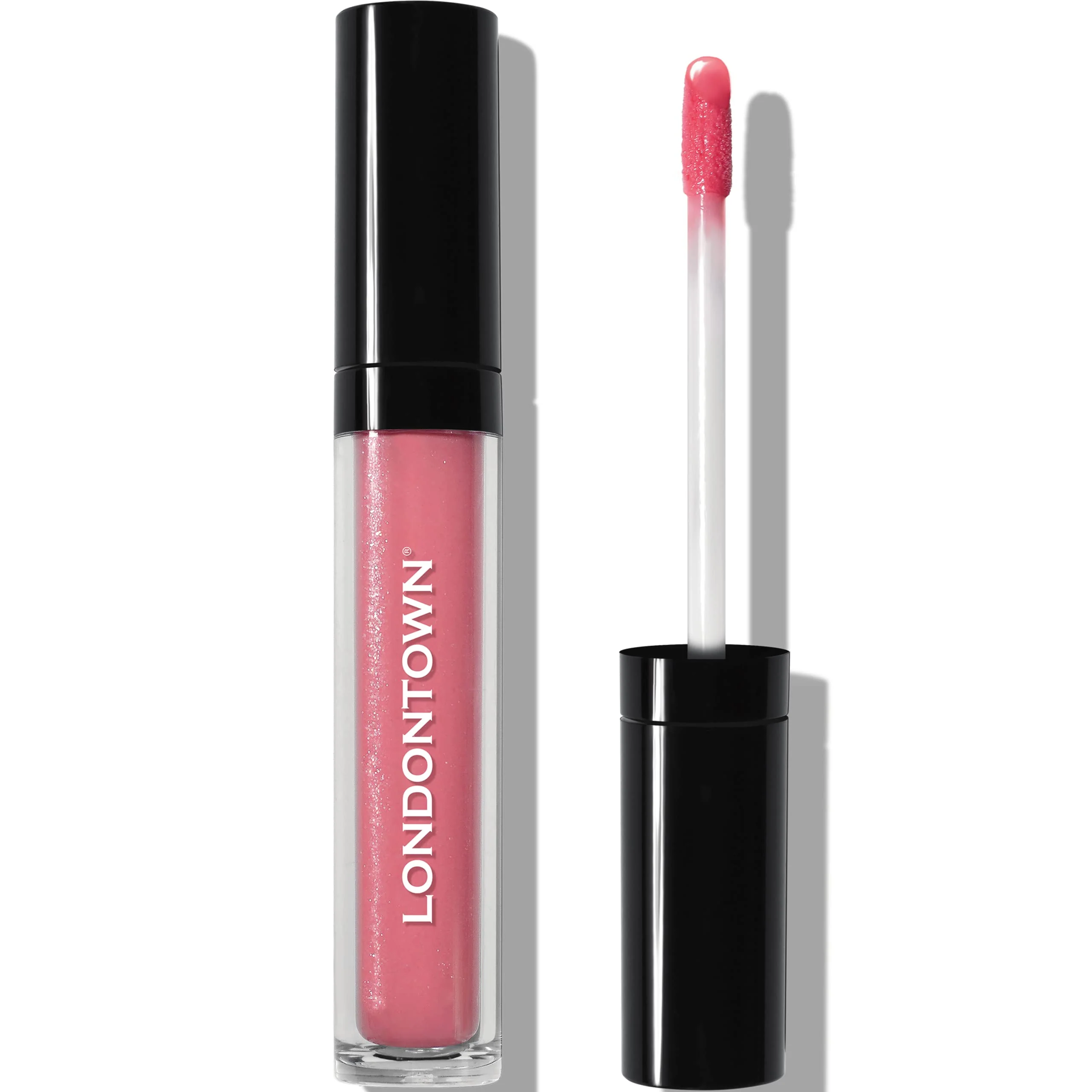 Elegant LONDONTOWN Pixie Milky Pink Plush Shine Lip Gloss Tube Deep Hydrating High Shine Sheer Tint Non-Sticky Conditioning Balm Luxury