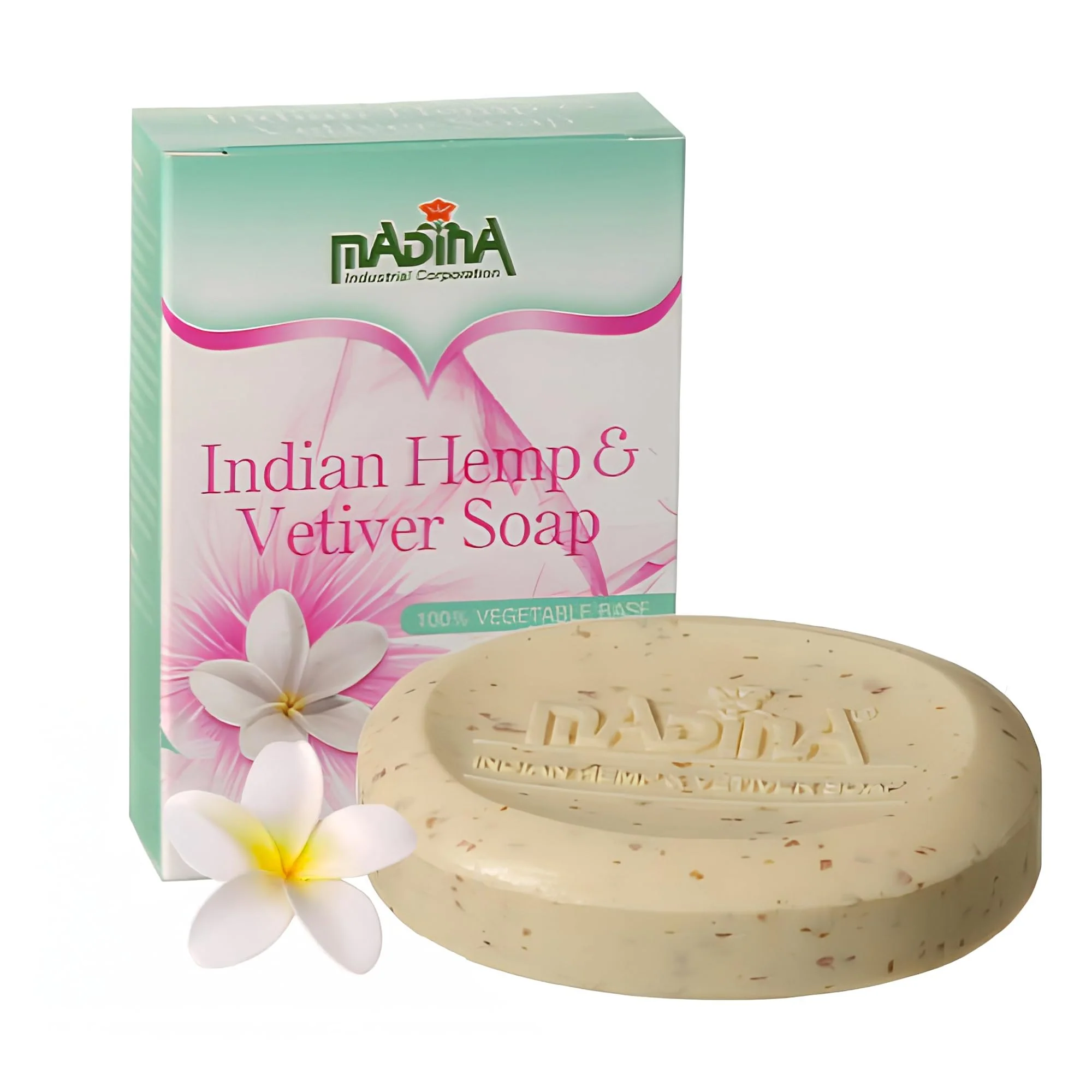 Detailed Madina Indian Hemp Vetiver Soap Bar - Moisturizing Nourishing Shea Quality