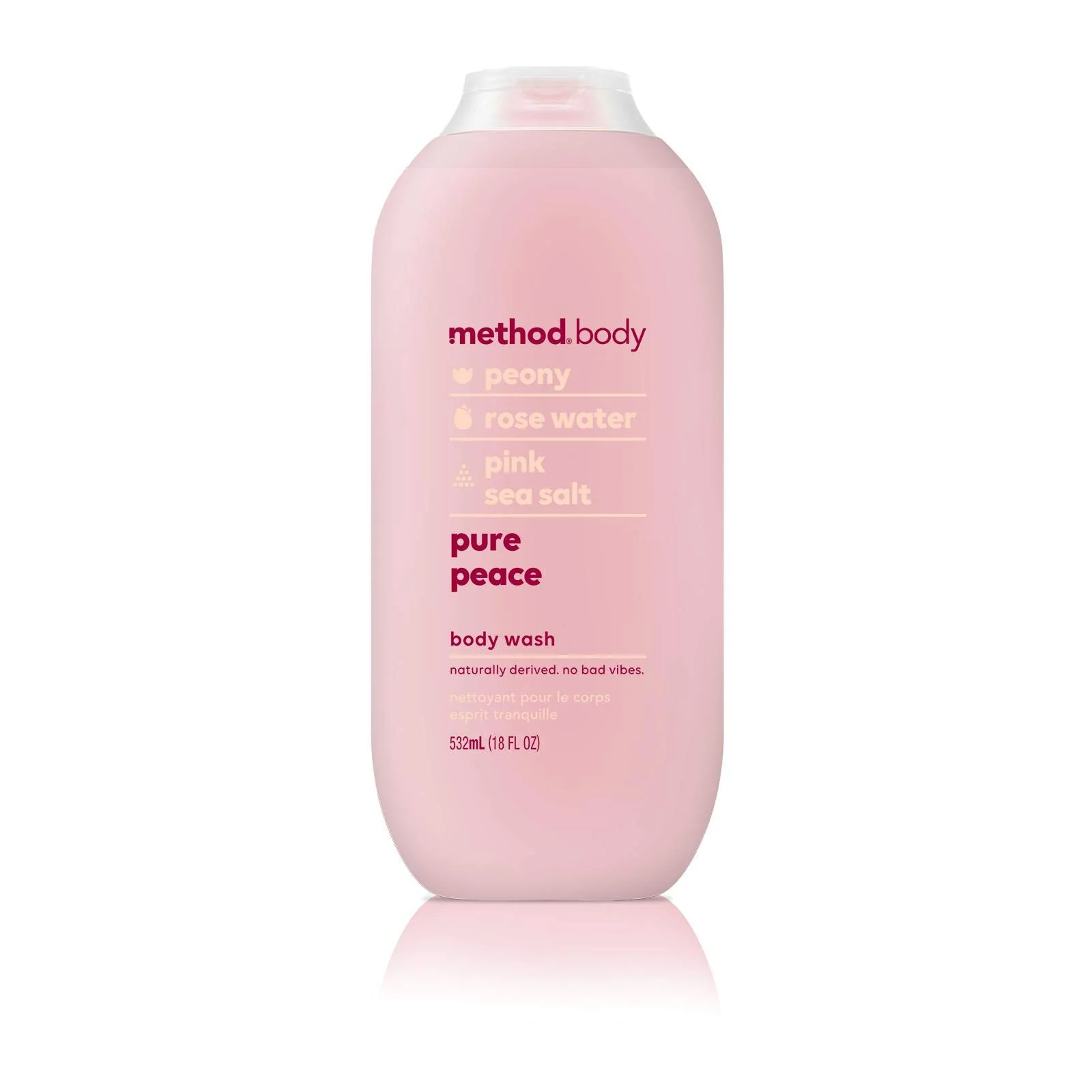 Comfortable Method Body Wash Pure Peace 18 oz 1 pack Packaging May Vary Flexible