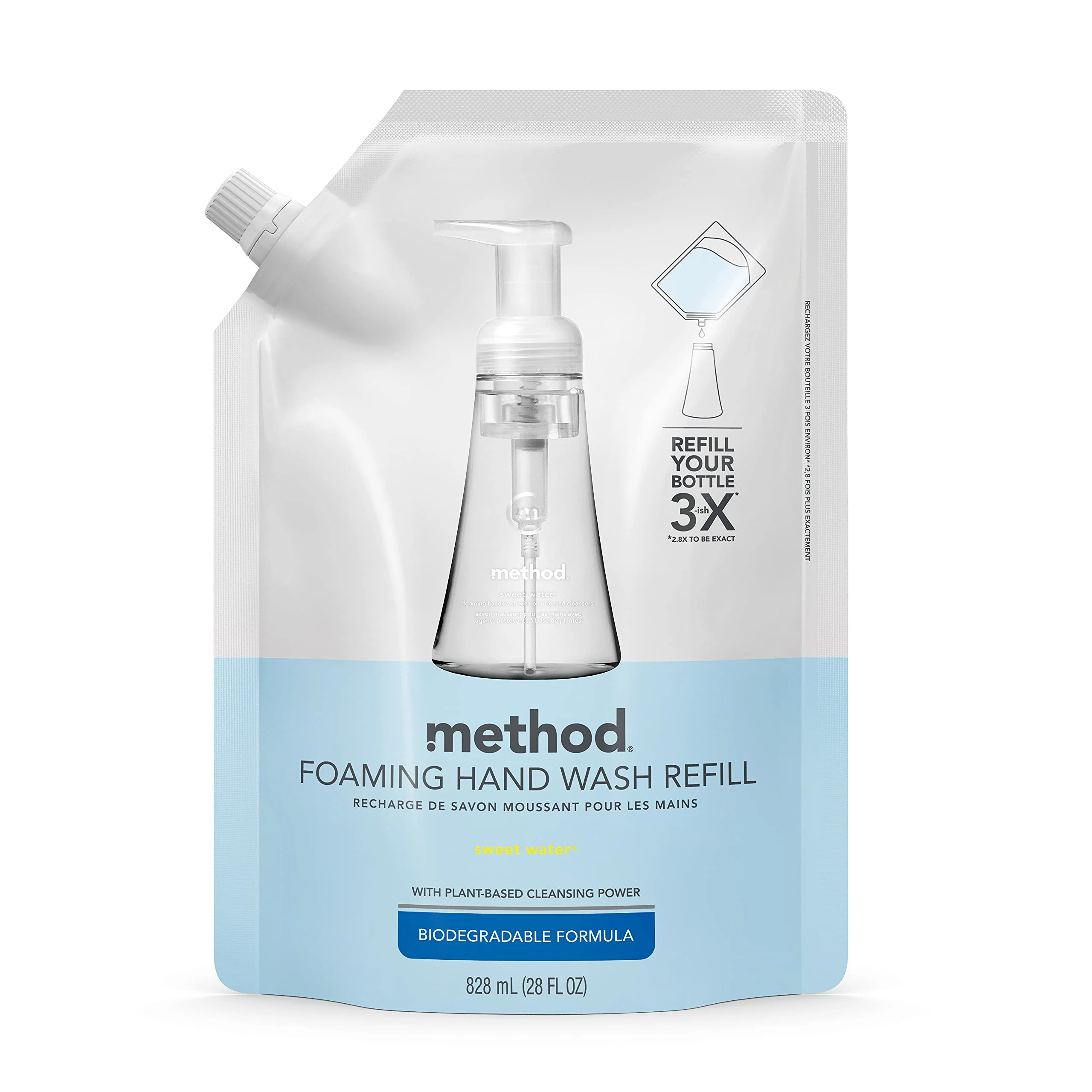 High-Grade Method Foaming Hand Soap Refill Sweet Water 28 oz 1 pack Packaging May Vary High-Performance