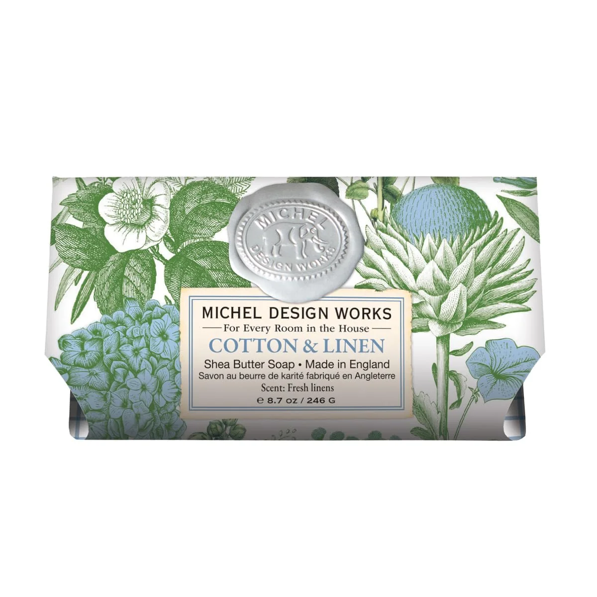 Original Design Michel Design Works Cotton Linen Large Bath Soap Bar 8.7 oz Safe