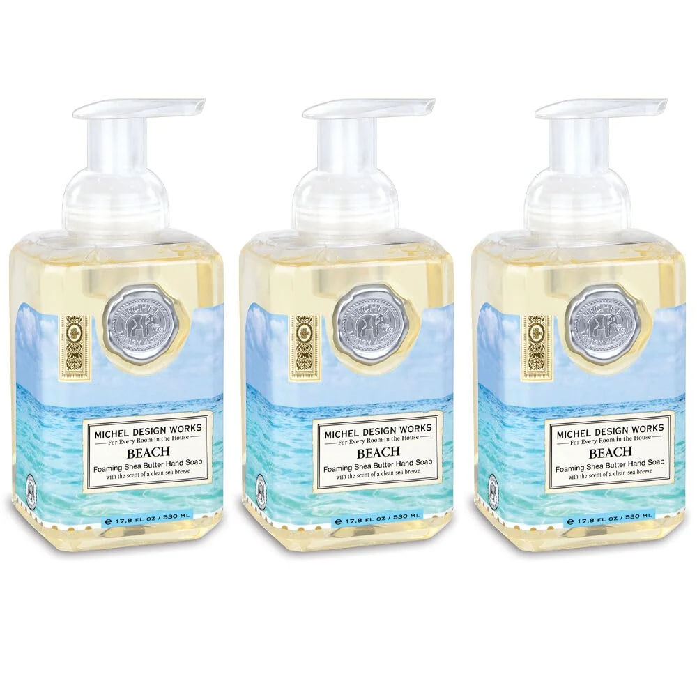 Top-Quality Michel Design Works Foaming Hand Soap Beach 17.8 Fl oz Pack of 3 Flexible