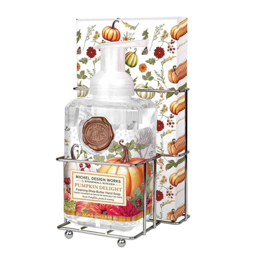 Durable Michel Design Works Scented Foaming Hand Soap and Napkin Caddy Set Pumpkin Delight Modern
