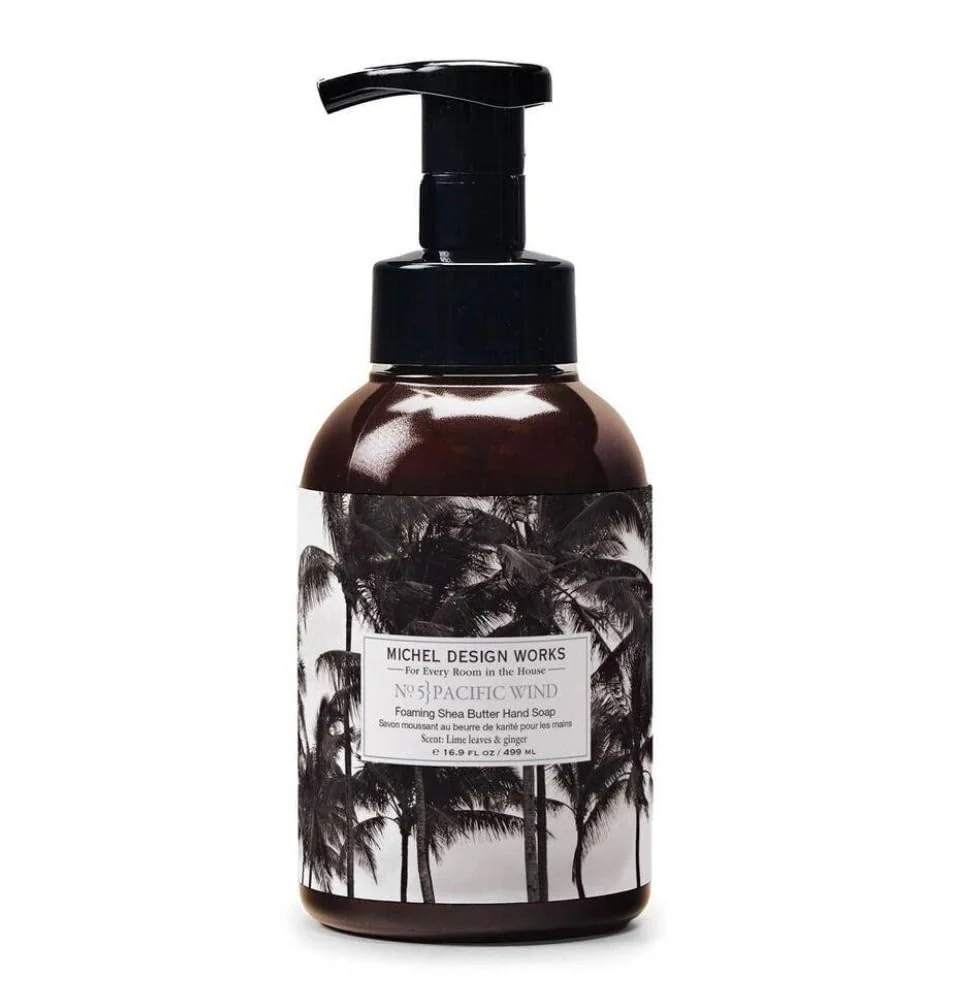 Original Michel Design Works Foaming Shea Butter Hand Soap Pacific Wind Beautiful Square Container with Pump Comfortable