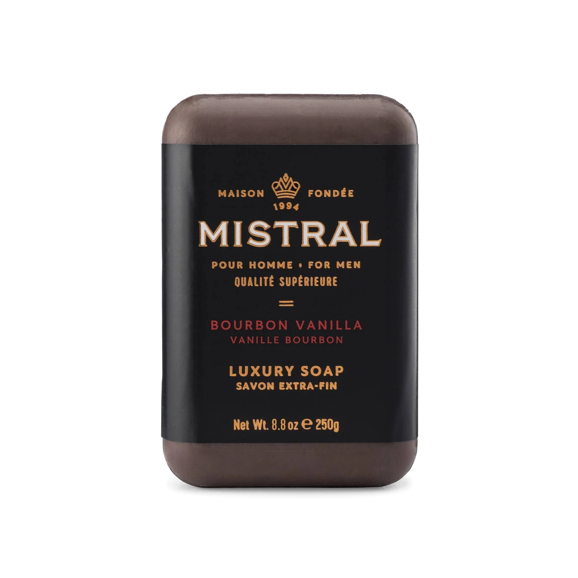 Proven Mistral Bourbon Vanilla Luxury Bar Soap for Men Men s Natural Soap Bar Paraben Phthalates Moisturizing Triple-Milled Natural Soap Versatile