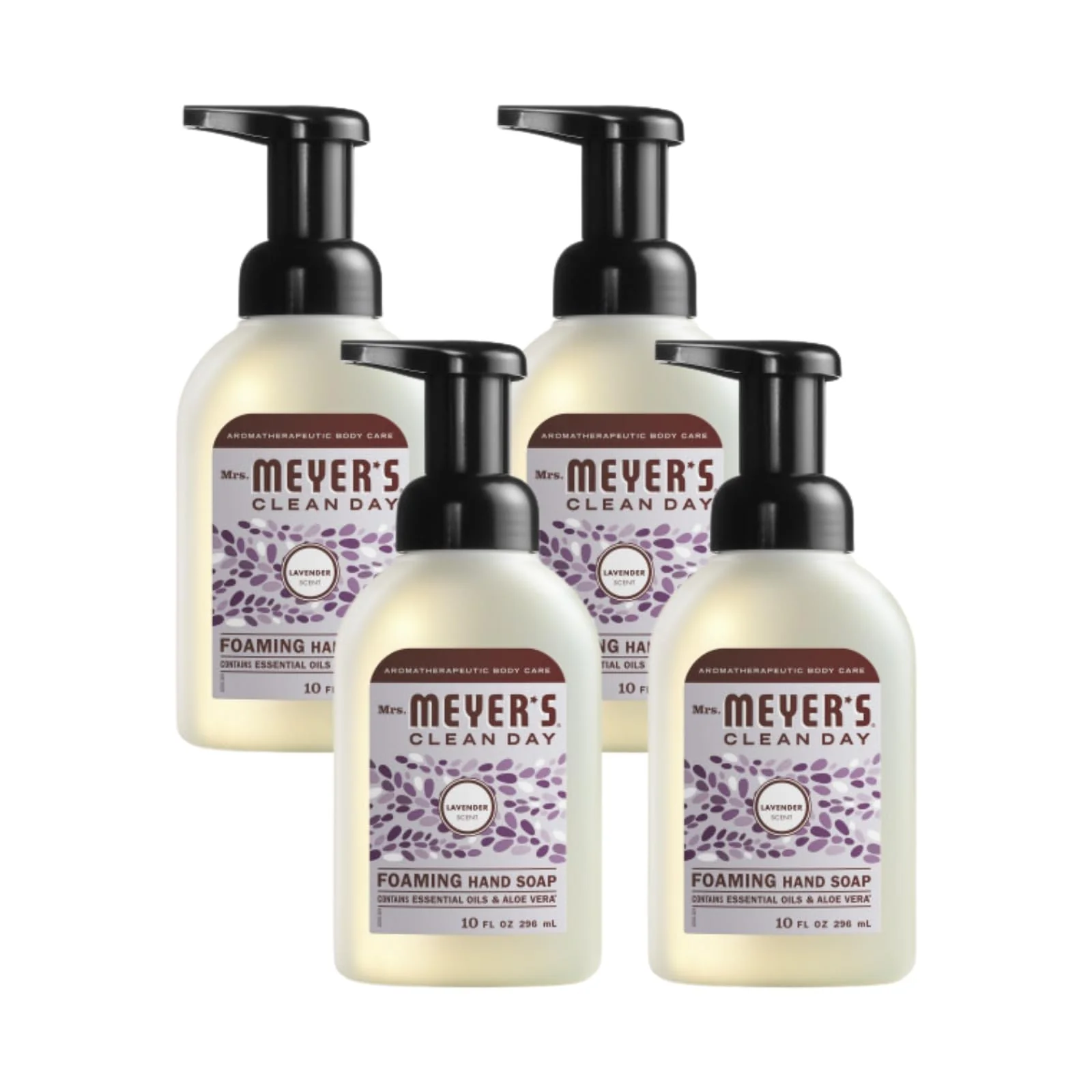 Official Mrs. MEYER'S CLEAN DAY Foaming Hand Soap Lavender Scent 10 Fl oz Pack of 4 Smart
