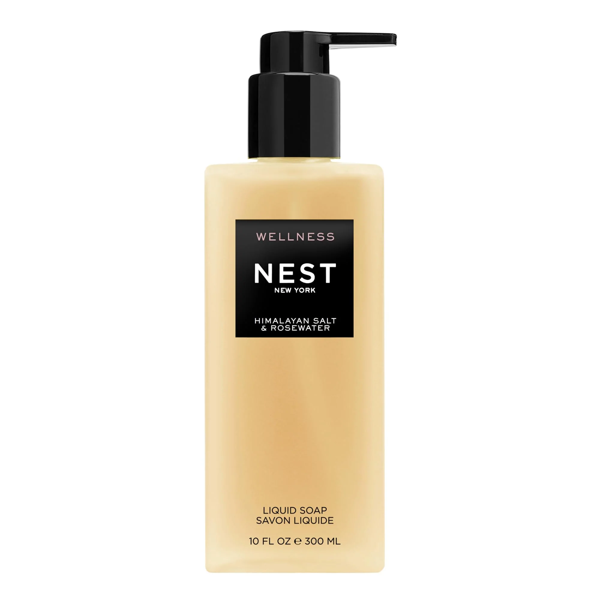 Specialty NEST New York Liquid Soap Himalayan Salt Rosewater - 10 fl oz - Cleanses Nourishes Skin - Approx. 300 Pumps Per Bottle - Gluten Cruelty Quality