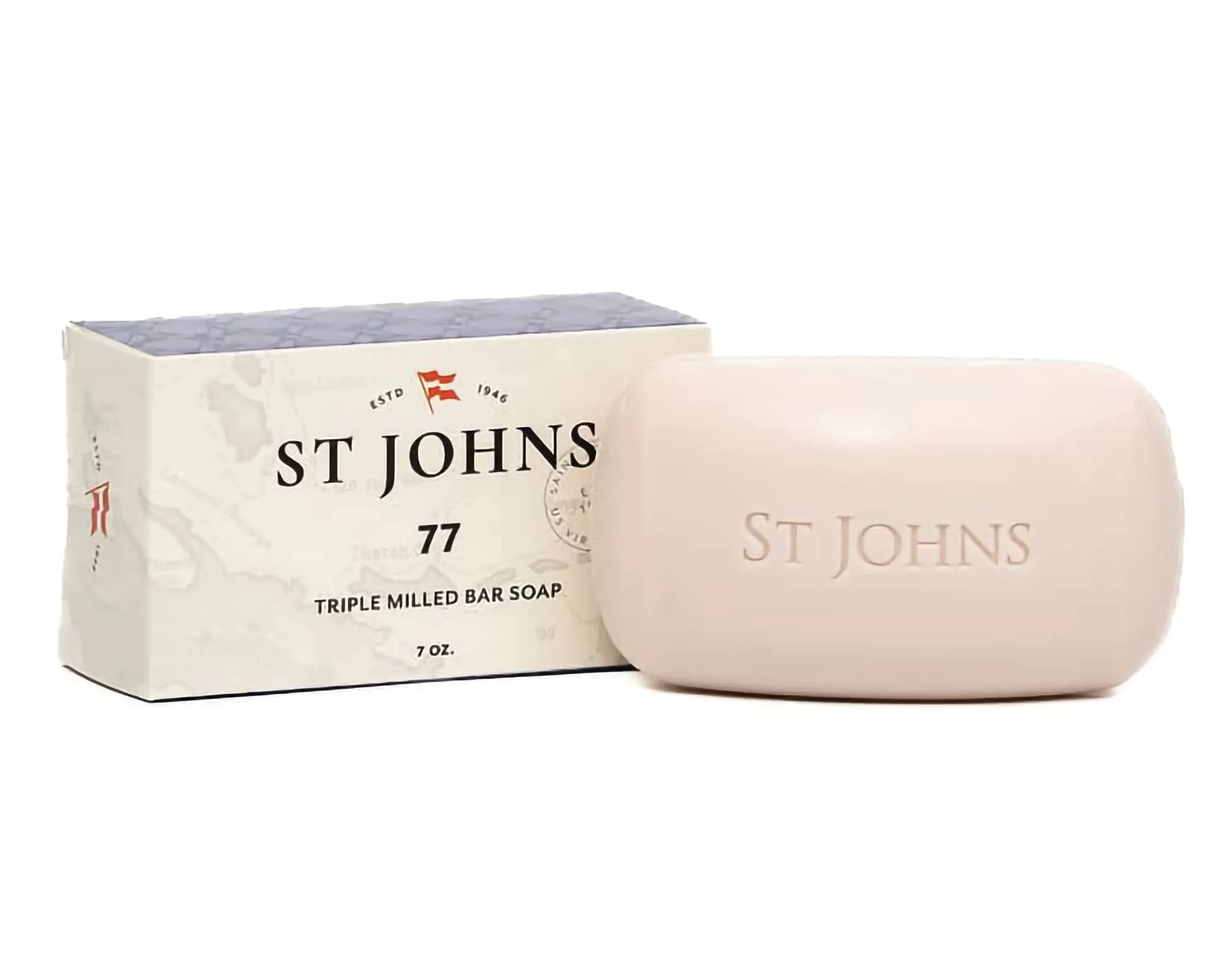 No. 77 Luxury Soap Bar for Men by St Johns. 3X Triple Mille Bath Body Shower Soap Bar. 7 Oz Premium Creamy Scented Lather. smelling selling Excellent
