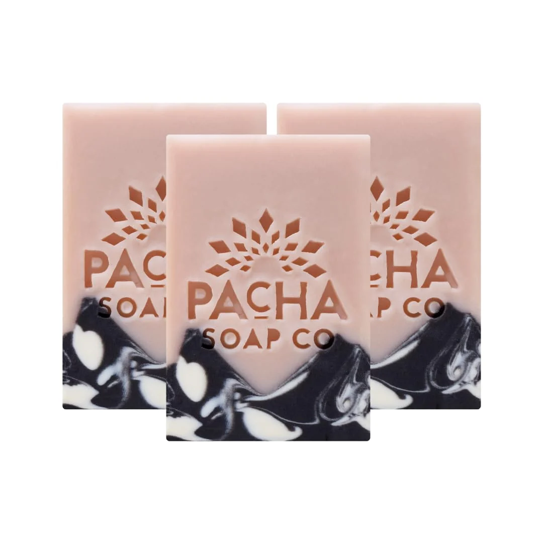 Next-Generation Pacha Soap Co. Bar Soap White Blossom Fig - Premium Handcrafted Hydrating Bar Soap for Face Hands Body Soothing Essential Oils Clean Easy-to-Use
