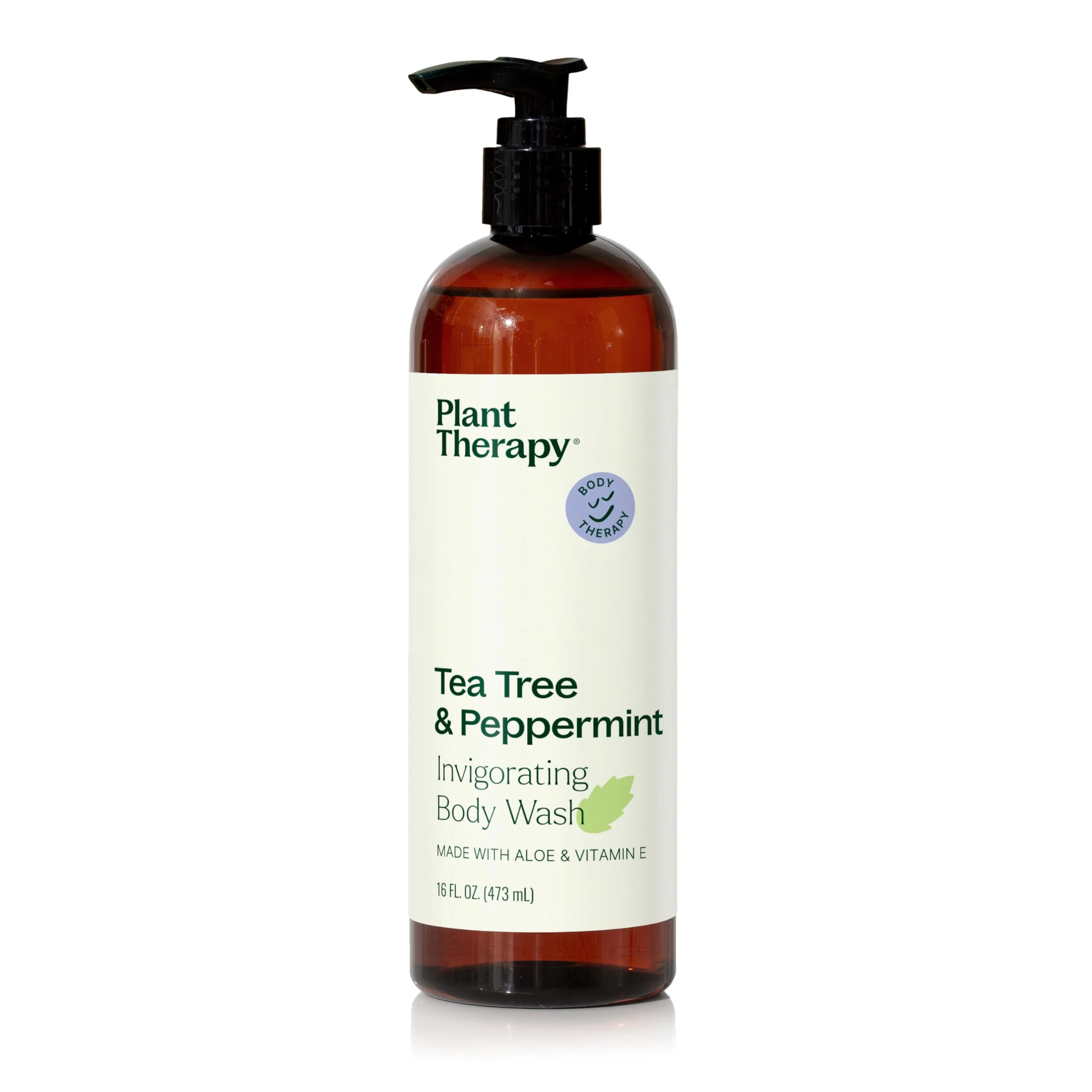 High-Grade Plant Therapy Tea Tree and Peppermint Essential Oil Natural Body Wash 16 oz For all Skin Types Sulfate Body Wash For Men or Women Refreshing Top-Quality