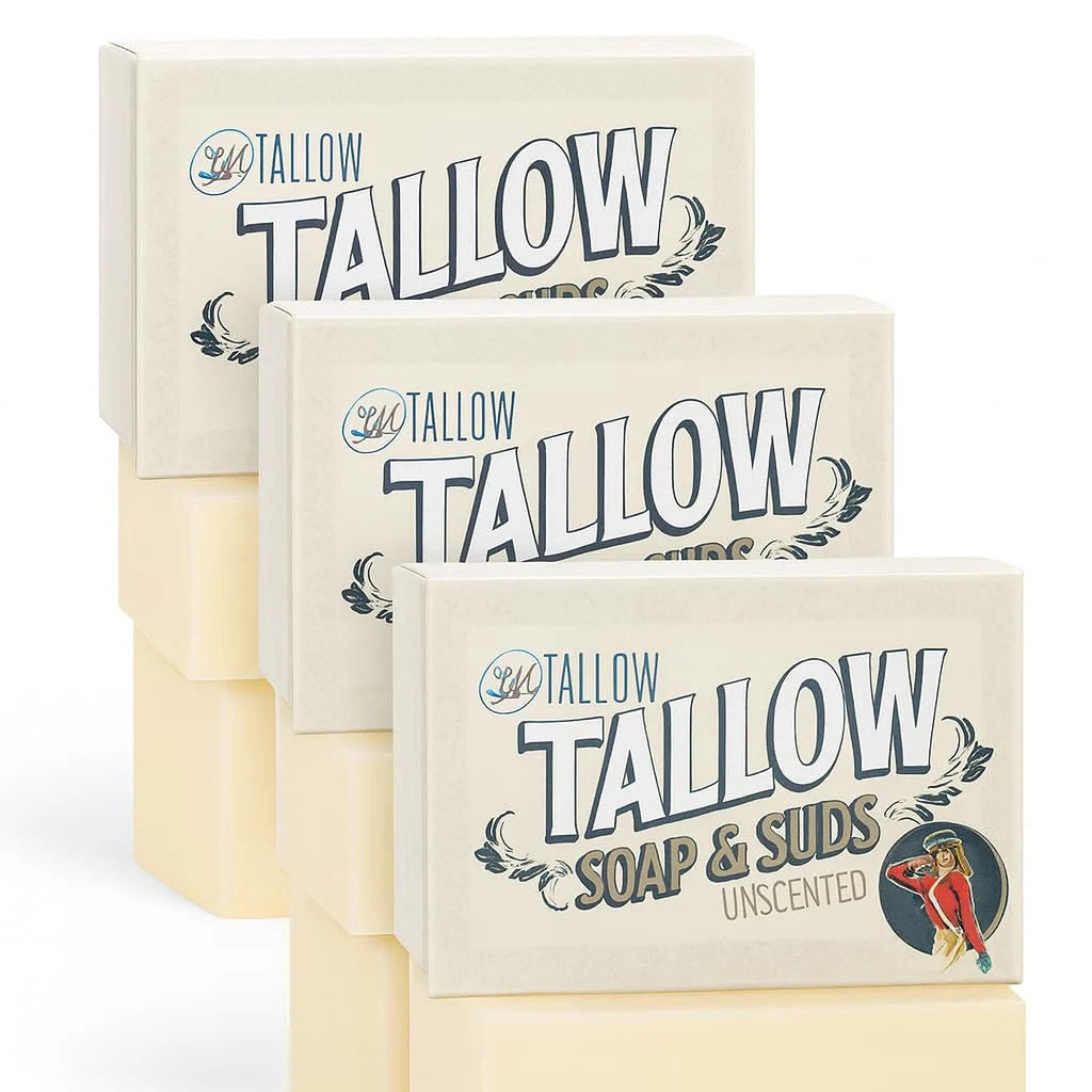 Pure Beef Tallow Soap Bar 3 Pack Comfortable