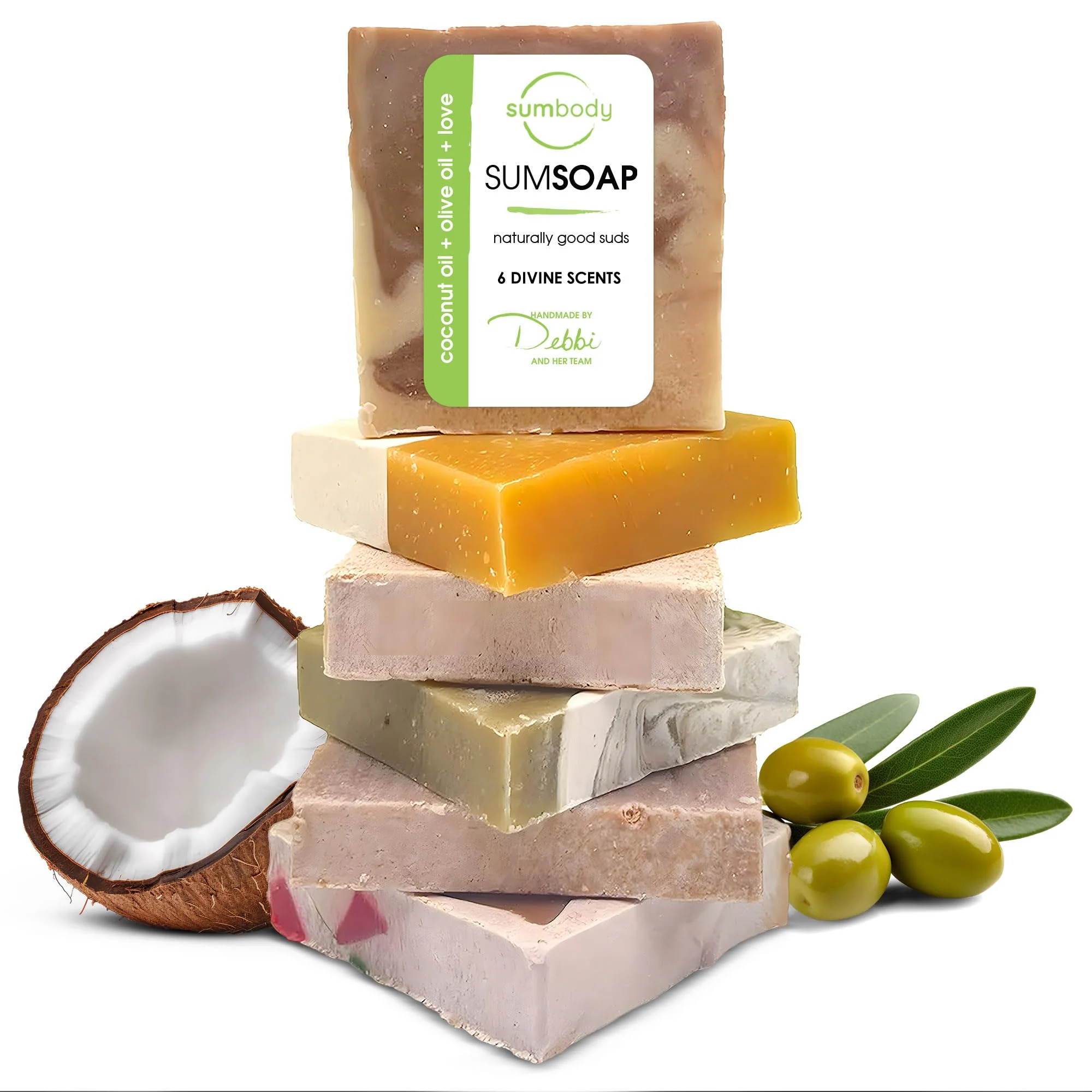Dependable Sumbody USA Made Handmade Soap Bar 6pk Heavenly Hydration Dry Sensitive Skin Moisturizing Soap For Face Hands Body Self Care Gift Set Men Modern