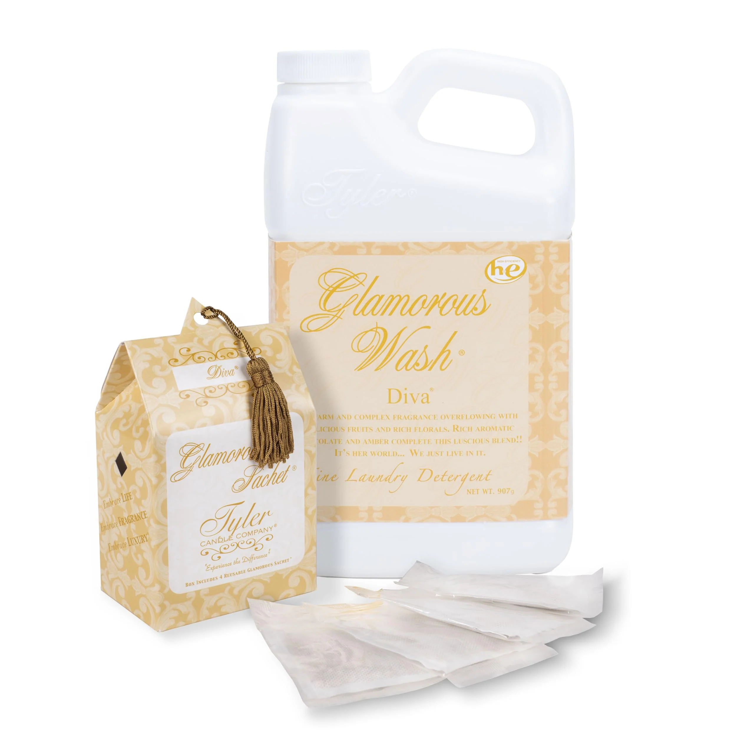 Original Tyler Glamorous Wash Diva 64 Fl Oz w Sachets Effective