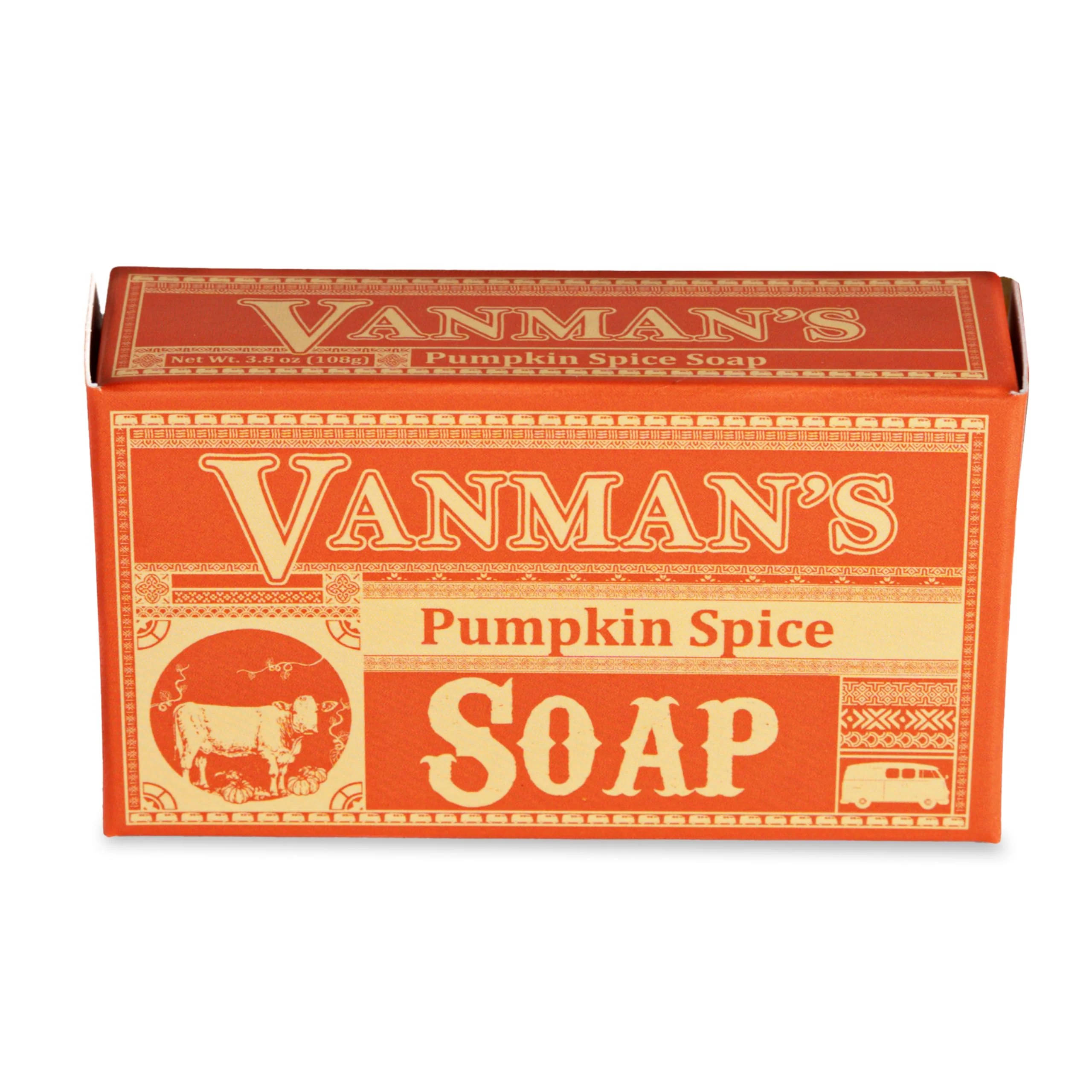 Functional VanMan Pumpkin Spice Body Soap - Grass Fed Finished Suet Beef Tallow Pumpkin Puree - Nourishing Hydrating Moisturizing Natural Bar Soap Official
