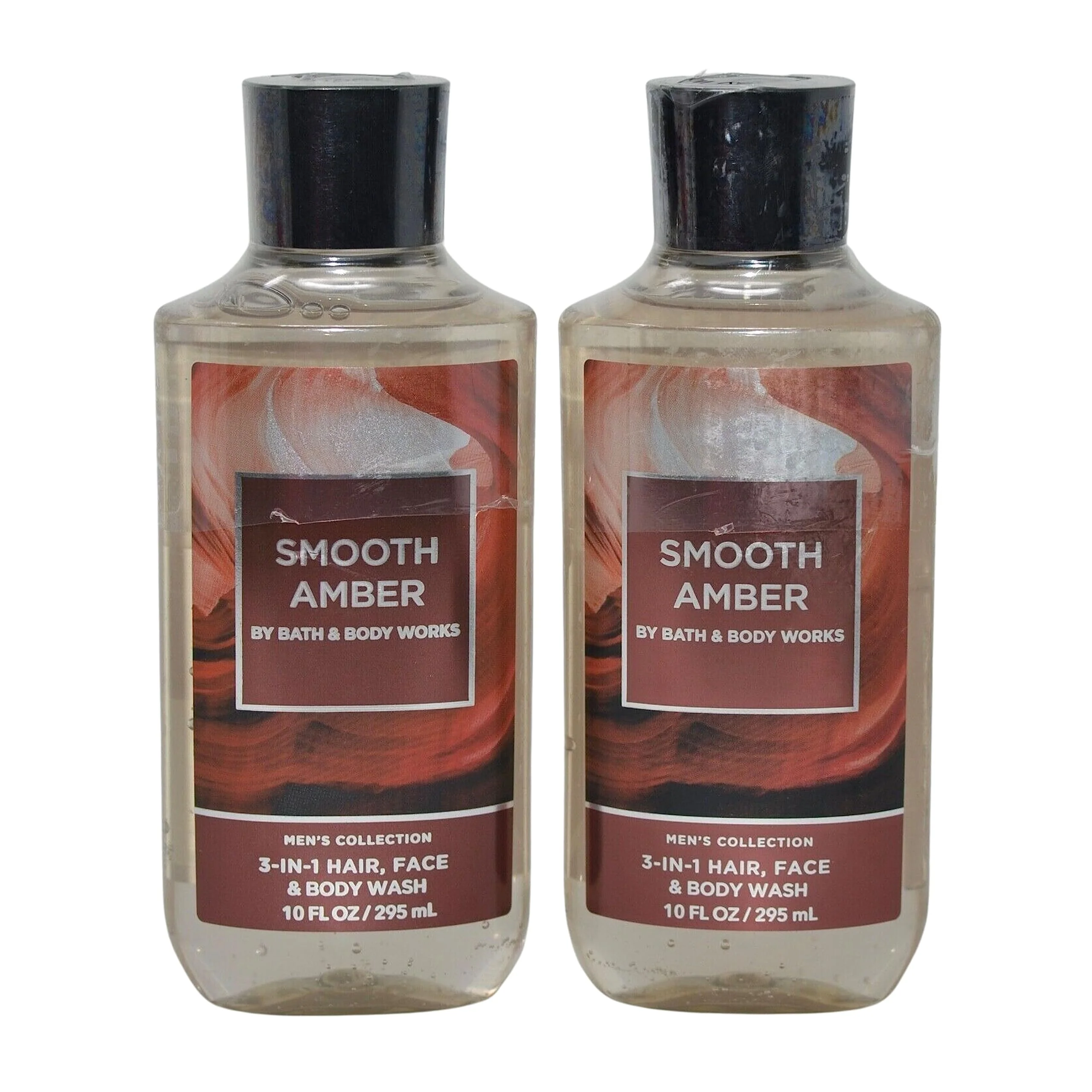Reusable Bath Body Works Shower Gel Gift Set 10oz Each Pack of 2 Smooth Amber Casual