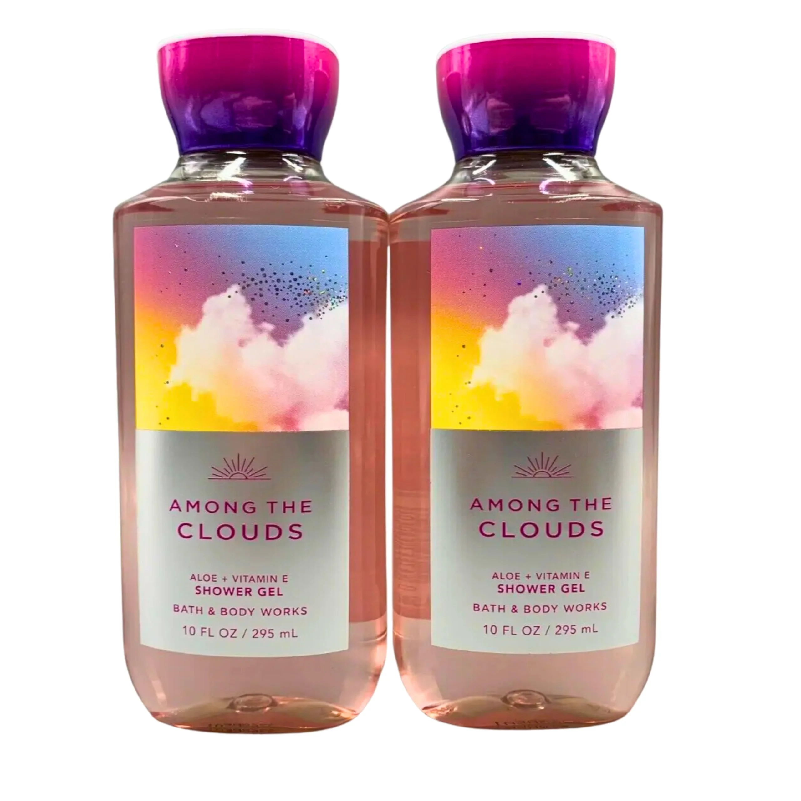 Fashionable Bath Body Works Shower Gel Set of 2 Bottles Each Bottle 10oz Among The Clouds Enhanced