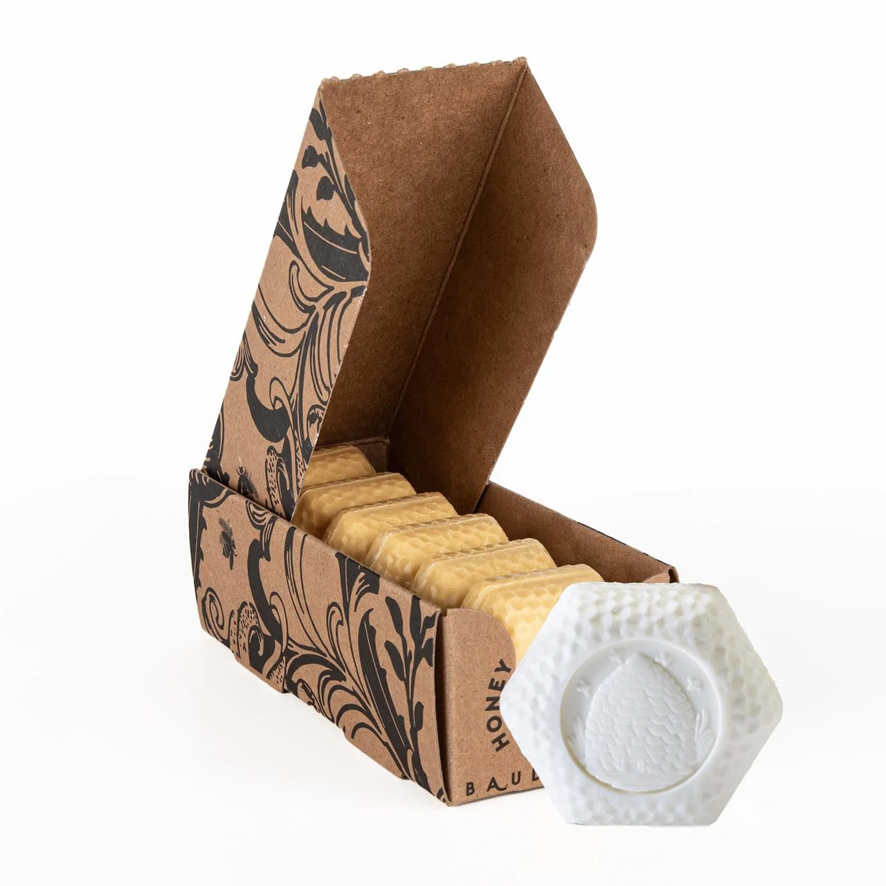 Recyclable Baudelaire Honey Goat's Milk Guest Soap - 1.4 oz - Singles Pack Unwrapped 6units pack Soft