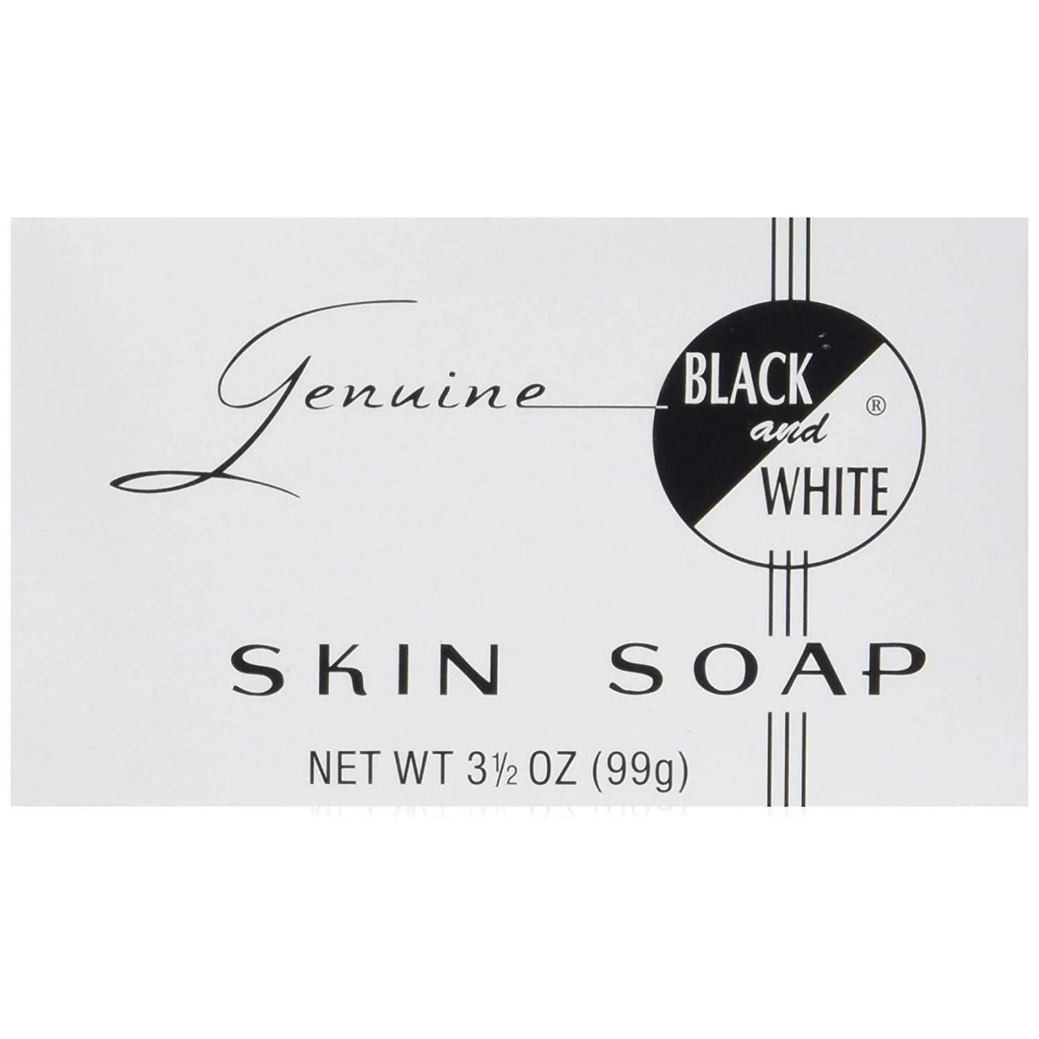 Genuine Black White Skin Soap Bar 3.5 oz Pack of 6 Smart