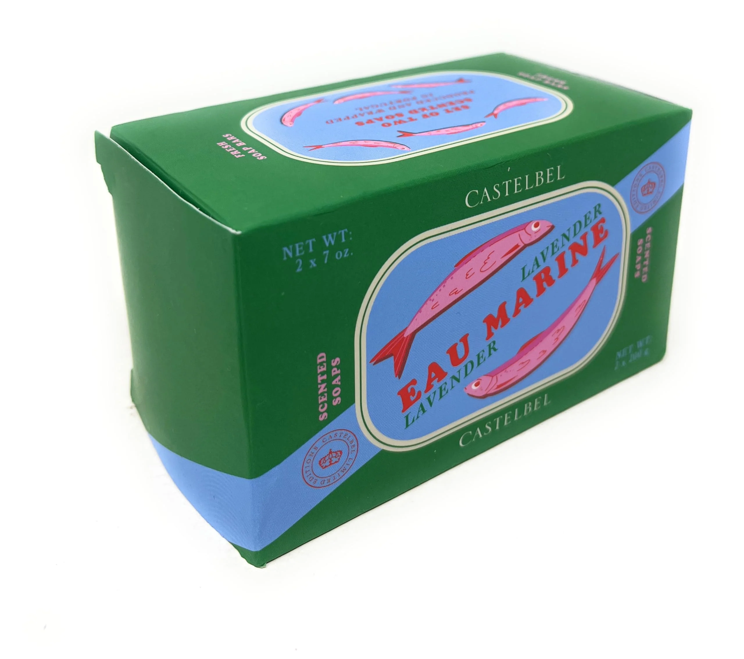 Traditional Castelbel Set of Eau Marine Lavender Fragranced Luxury Soap 2 7-Ounce Bars Verified