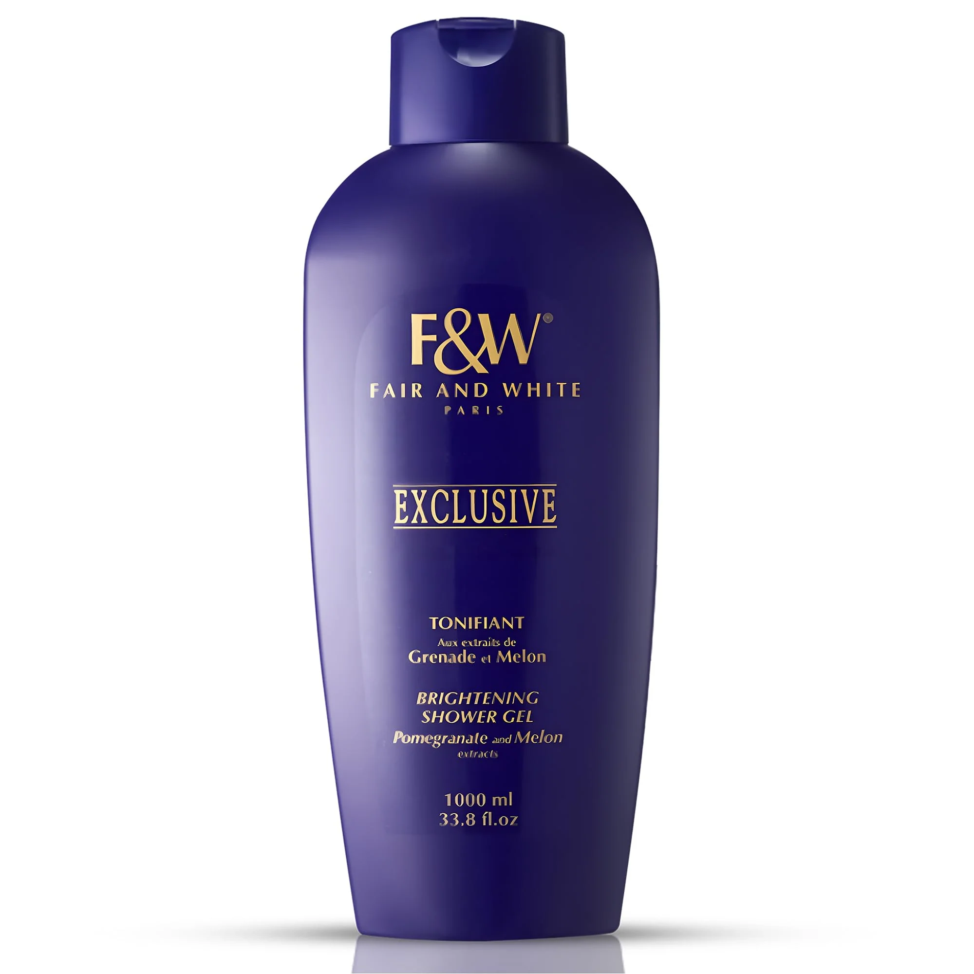 Official FAIR WHITE Exclusive Skin Brightening Body Wash - 33.8 fl.oz 1000ml - Daily Shower Gel Uneven Skin Tone with Pomegranate and Melon Extracts Recyclable