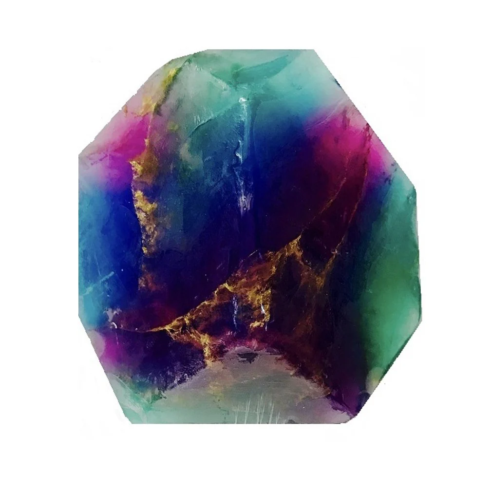 Contemporary Fluorite SoapRock by TS Pink 6 oz. Decorative Glycerin Soap Gemstone Soap that looks like a Rock Earth-Friendly Packaging Organic