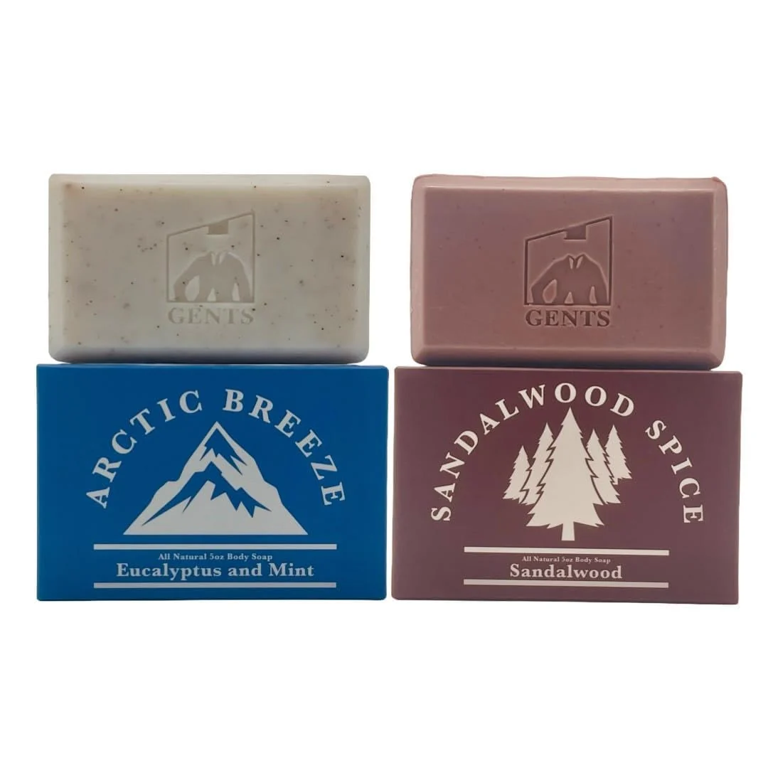 Durable G.B.S Gents Variety Men's Body Soaps - Moisturizing Bar Soap for Men Smell Fresh and Clean Washing Hands Body All Skin Types Arctic Breeze Optimized