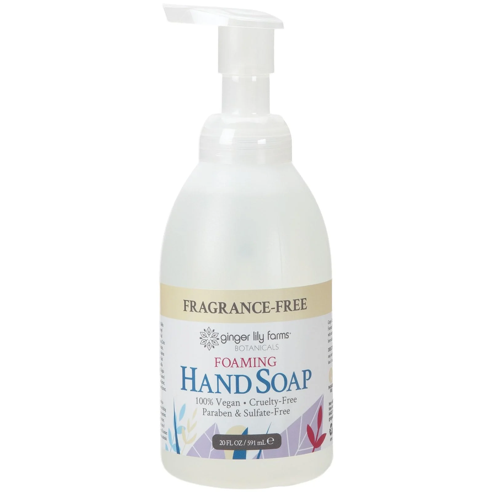 Minimalist Ginger Lily Farms Botanicals All-Purpose Foaming Hand Soap Refill Safe