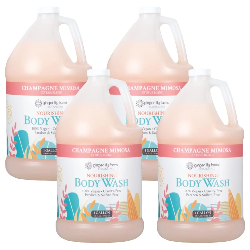 Flexible Ginger Lily Farms Botanicals Nourishing Body Wash Champagne Mimosa Eco-Friendly