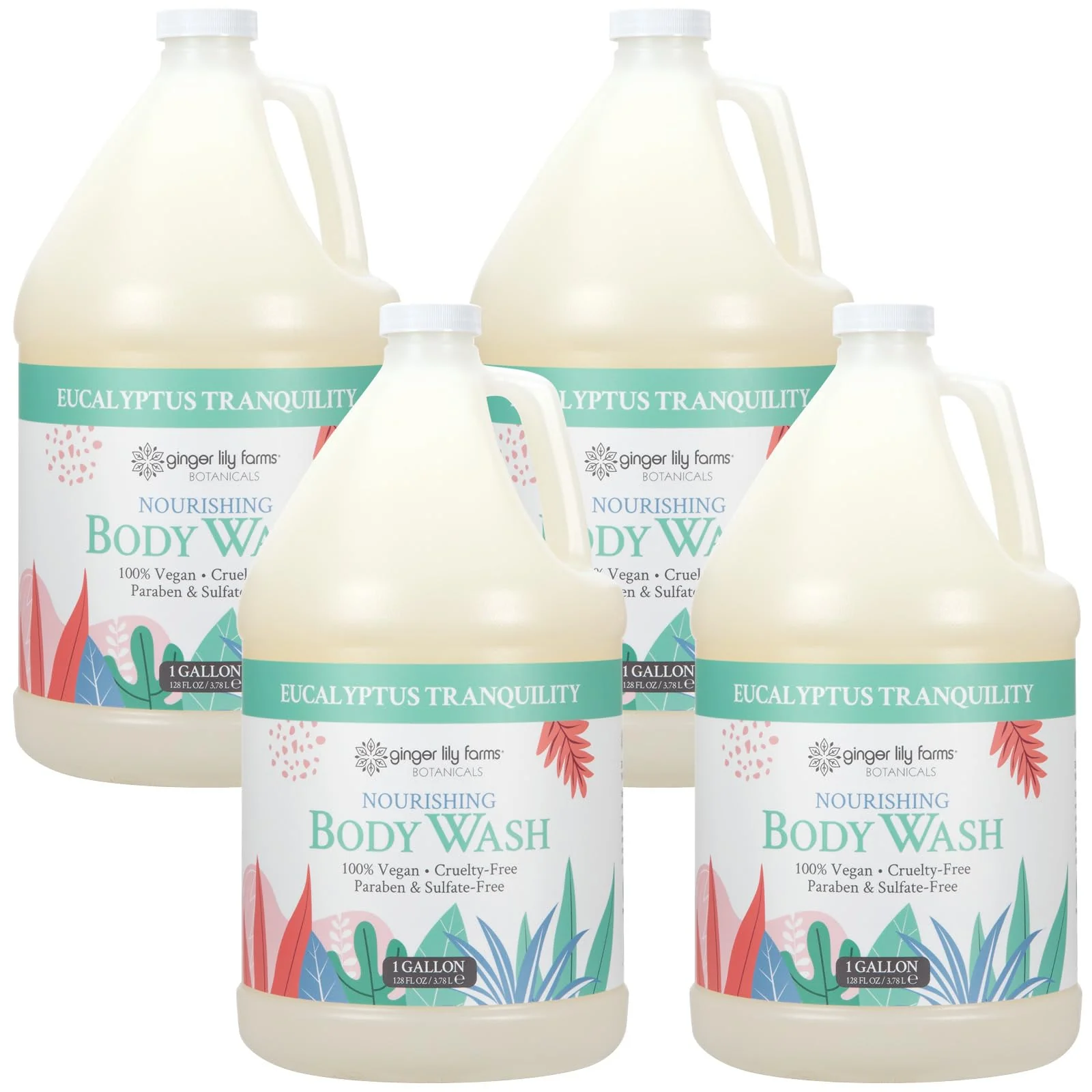 Reusable Ginger Lily Farms Botanicals Nourishing Body Wash Eucalyptus Verified