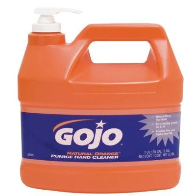 Recyclable Gojo 0955-04 Natural Orange Pumice Hand Cleaner- Orange Citrus- 1 gal Pump- 4-Carton Reliable