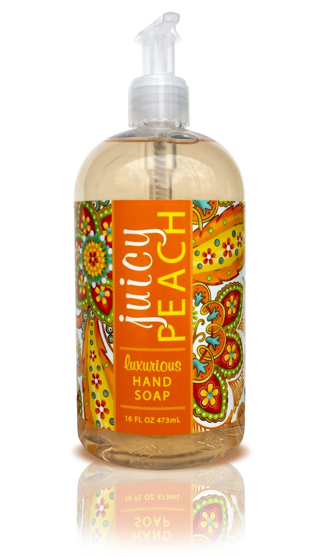 Expertly Made Greenwich Bay JUICY PEACH Shea Butter Hand Soap Enriched with Cocoa Butter 16 oz Detailed
