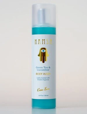 Elegant Hamsa Green Tea Cucumber Body Wash Long-Lasting