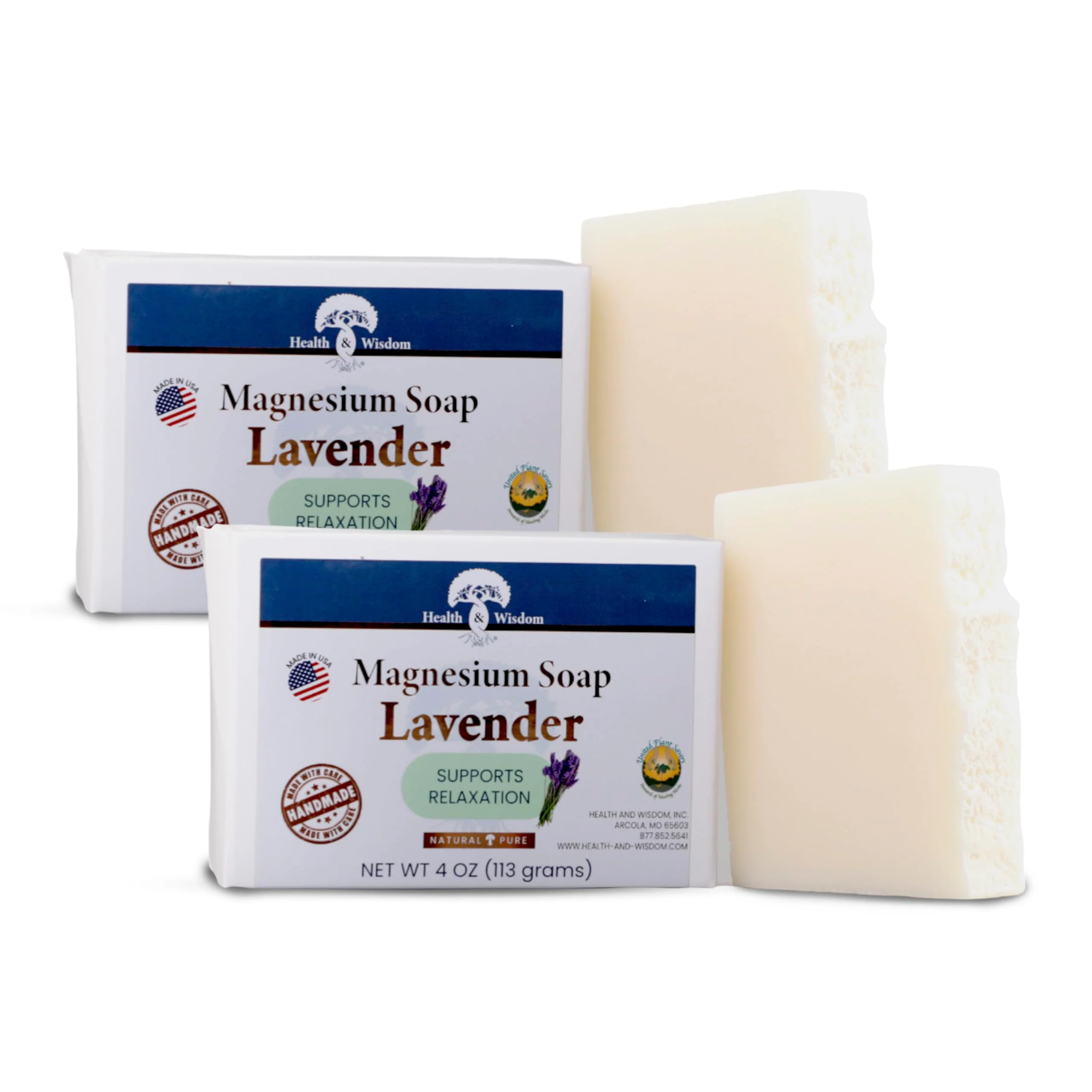 Modern Health Wisdom Magnesium Bar Soap - Moisturizing Body Soap - Made with Aloe Nourishing Plant Oils and Essential Oils - Gentle Cleanser for Face High-End