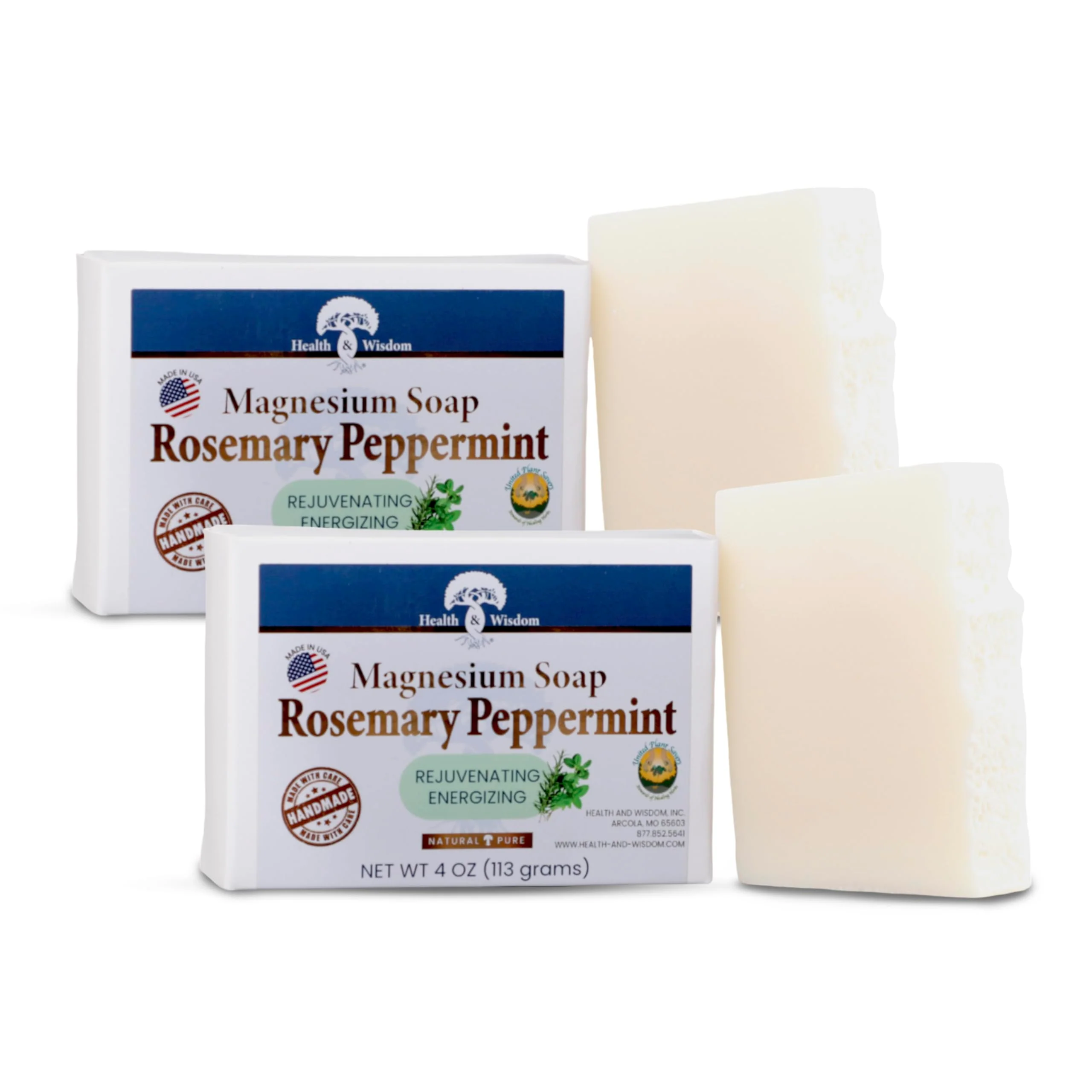Powerful Health Wisdom Magnesium Bar Soap - Moisturizing Body Soap - Made with Aloe Nourishing Plant Oils and Essential Oils - Gentle Cleanser for Face Exclusive
